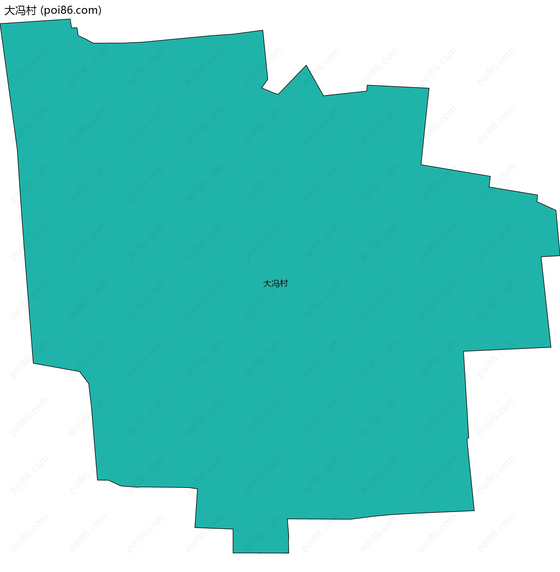 大冯村边界地图