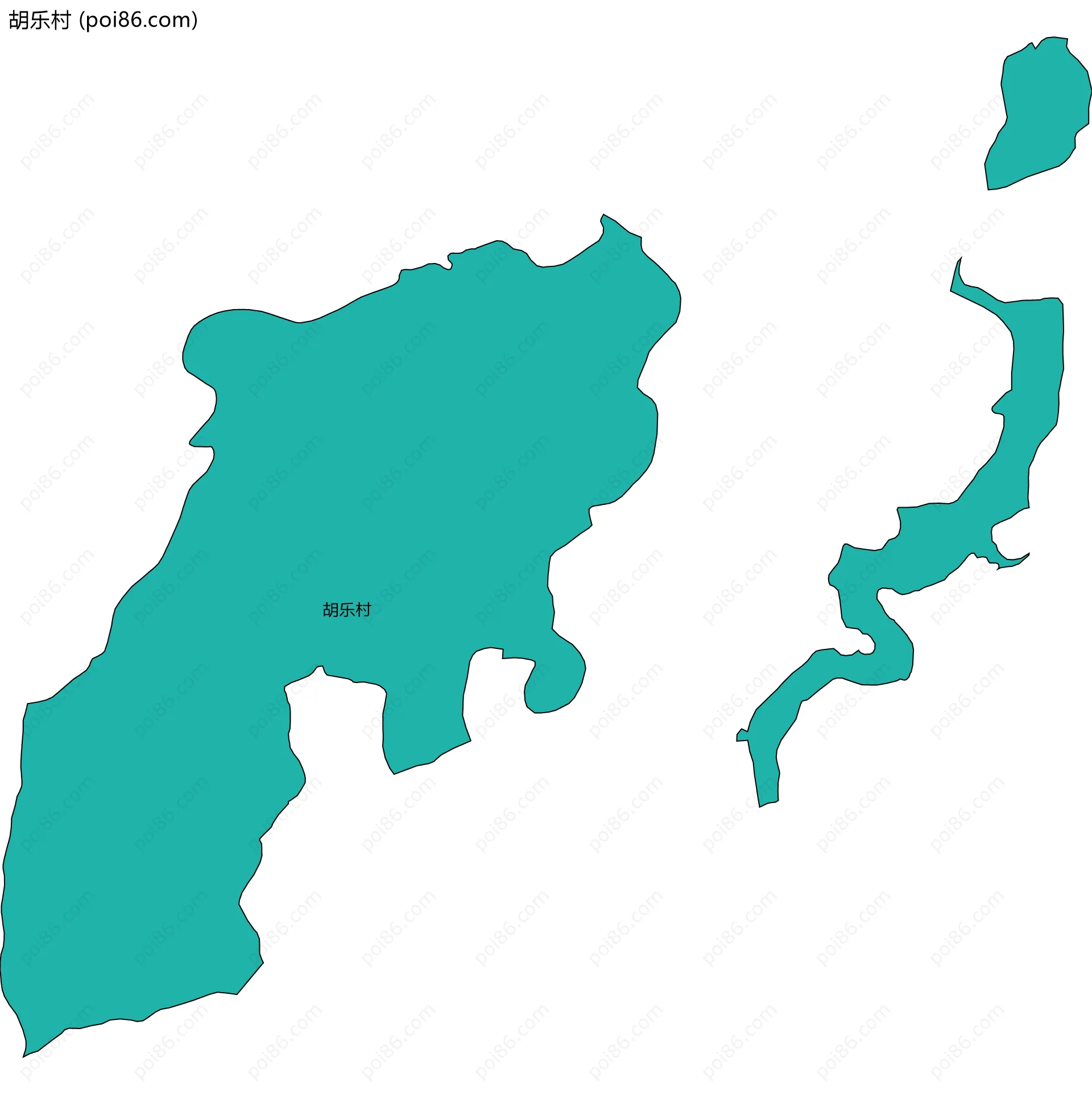 胡乐村边界地图