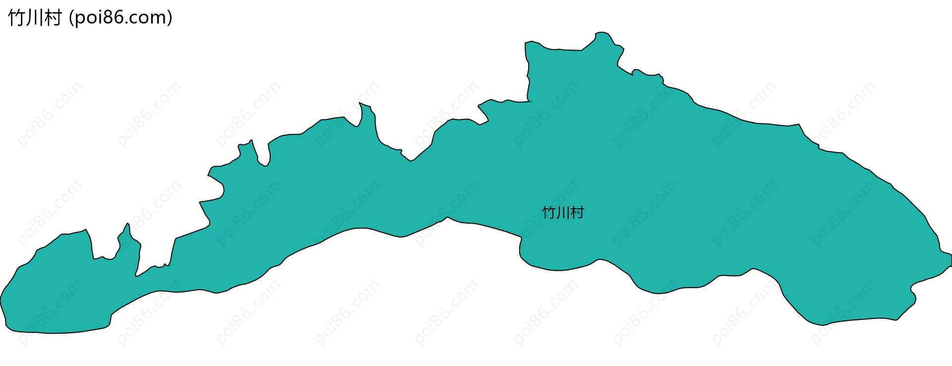竹川村边界地图