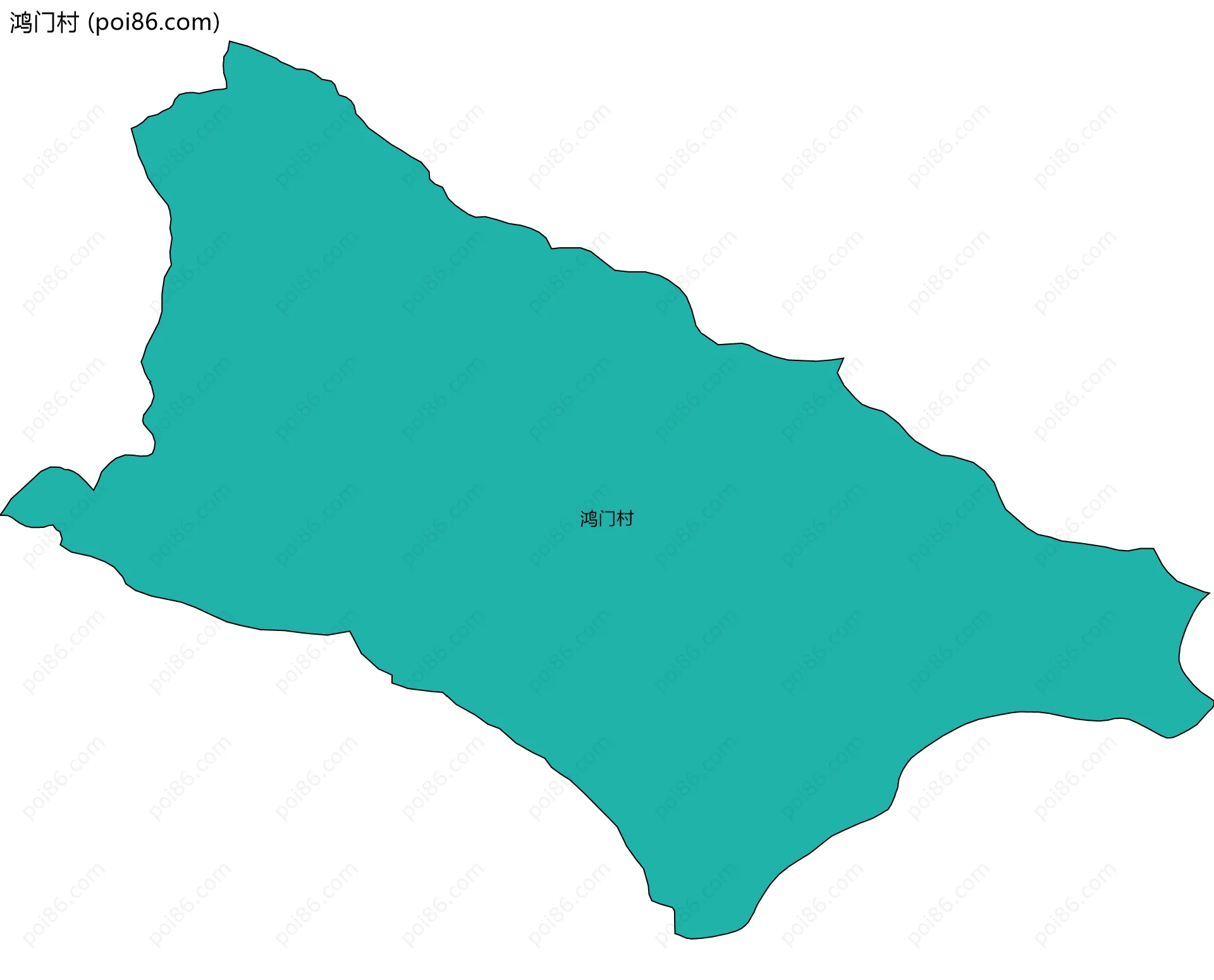 鸿门村边界地图