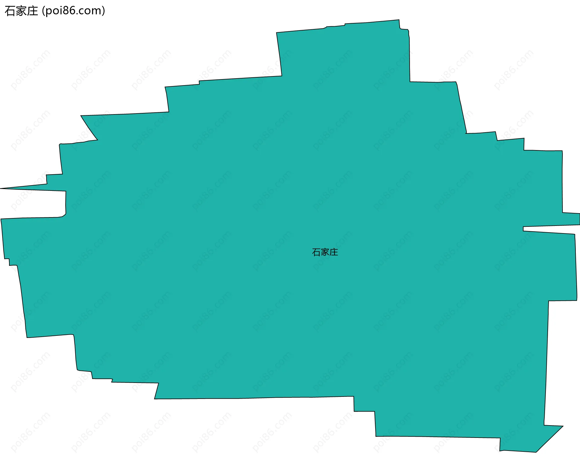 石家庄边界地图