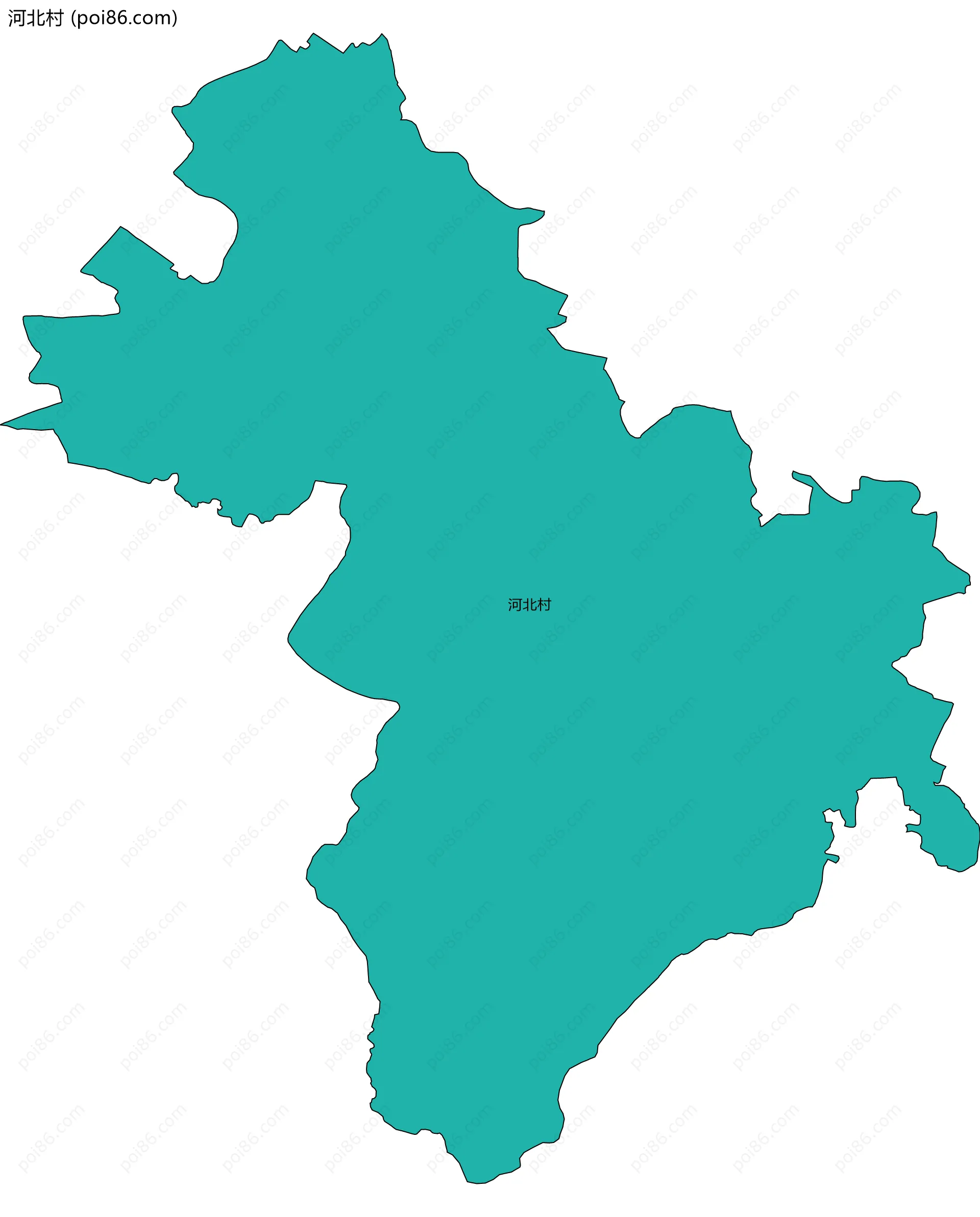 河北村边界地图