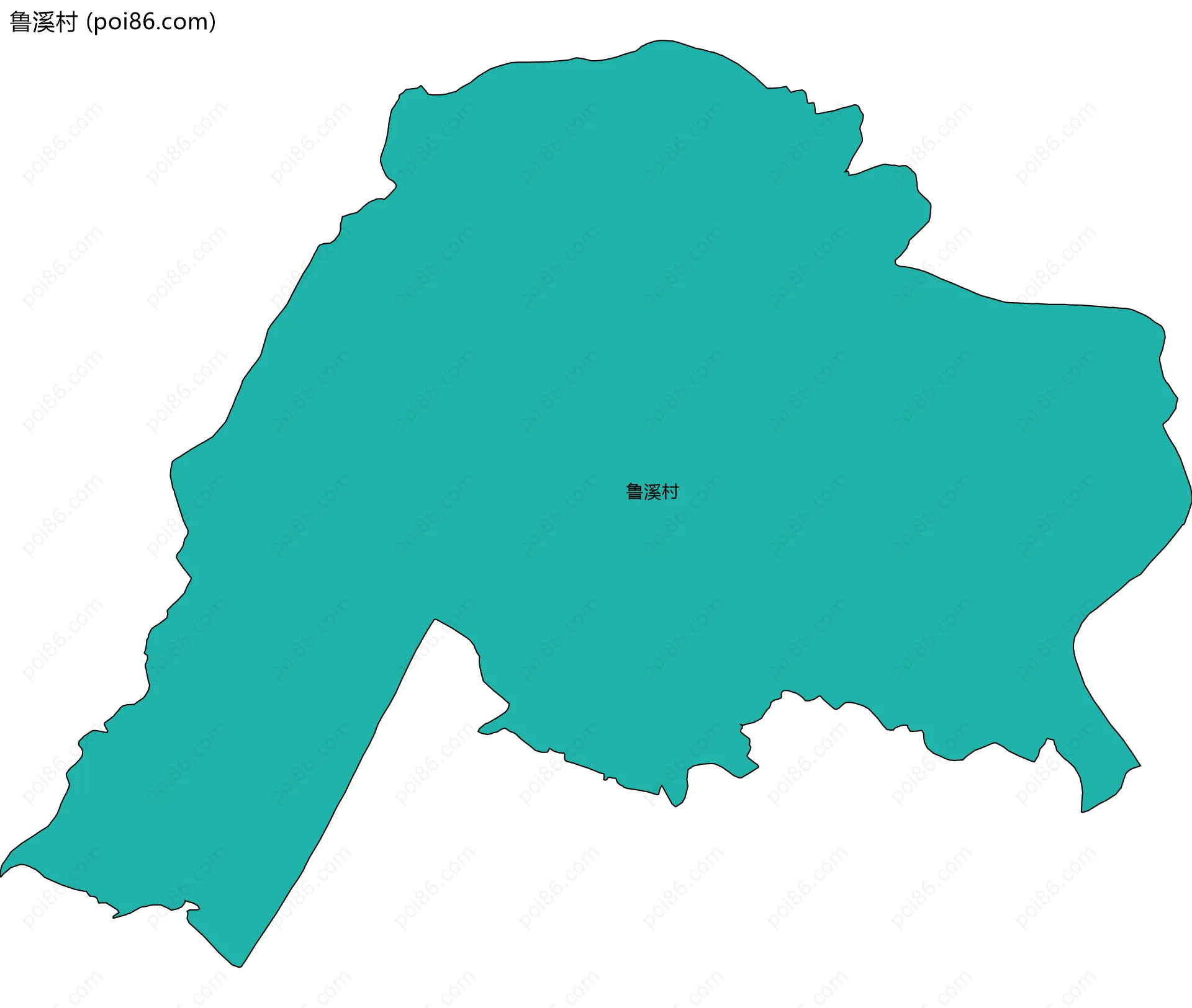 鲁溪村边界地图