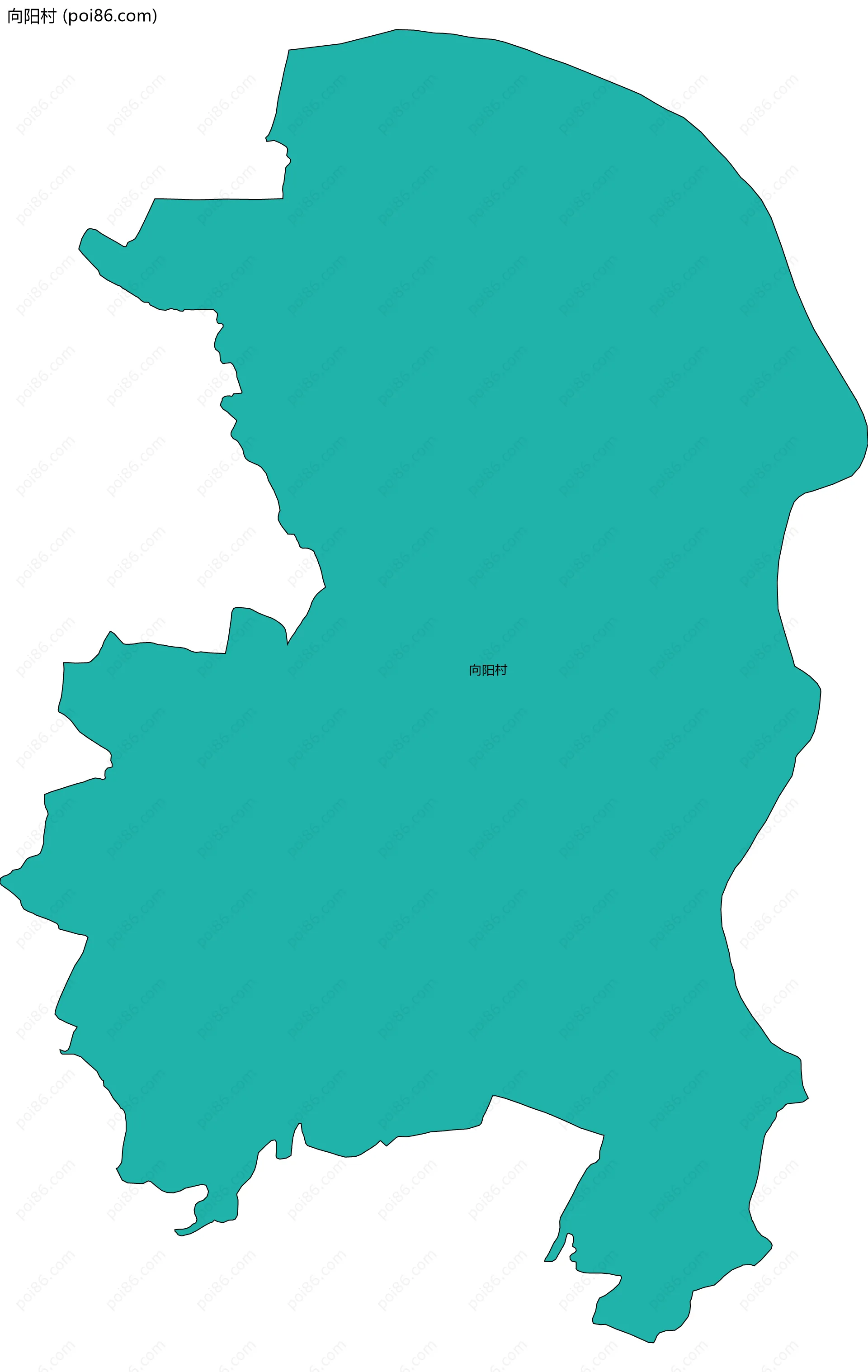 向阳村边界地图