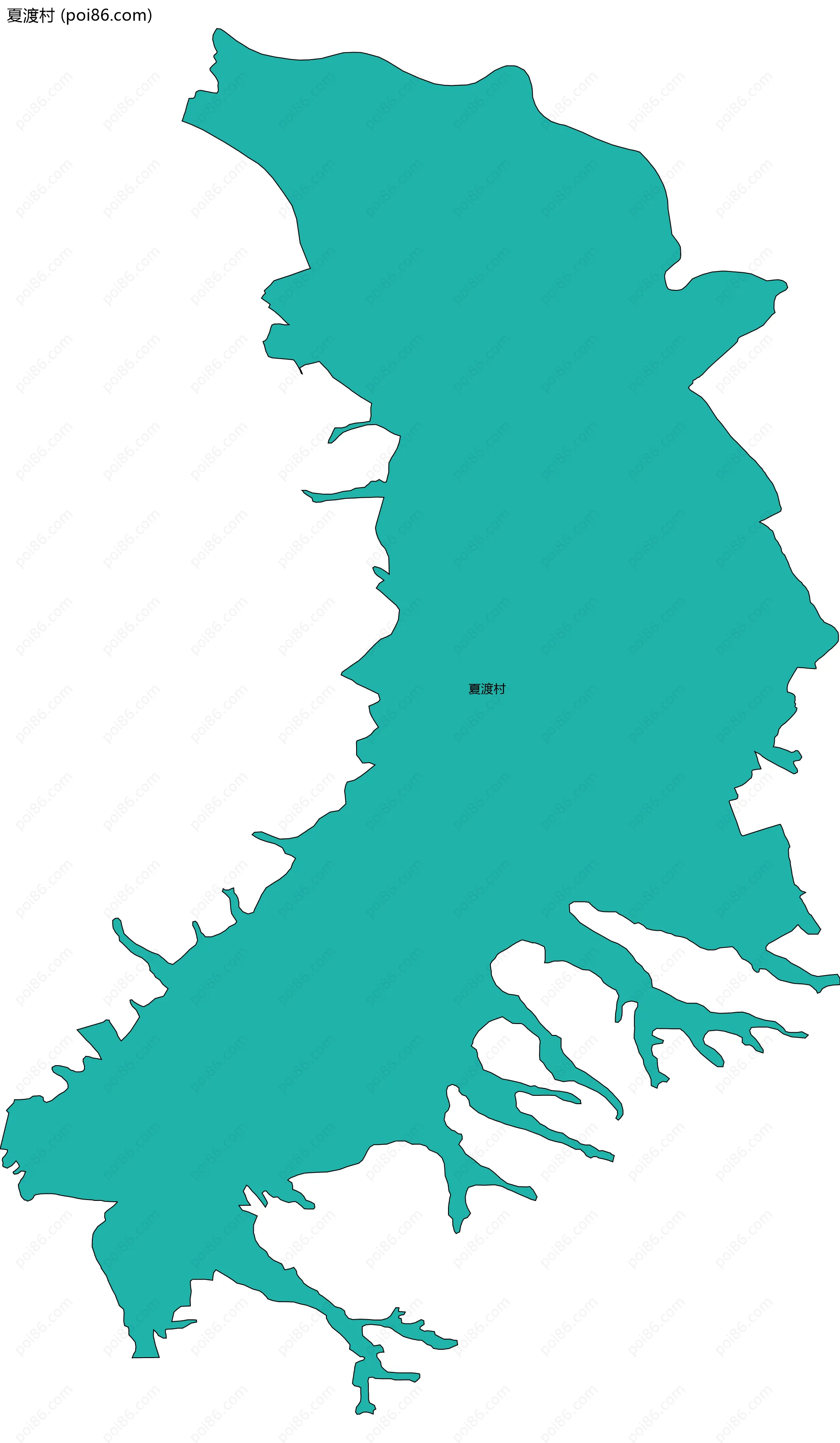 夏渡村边界地图