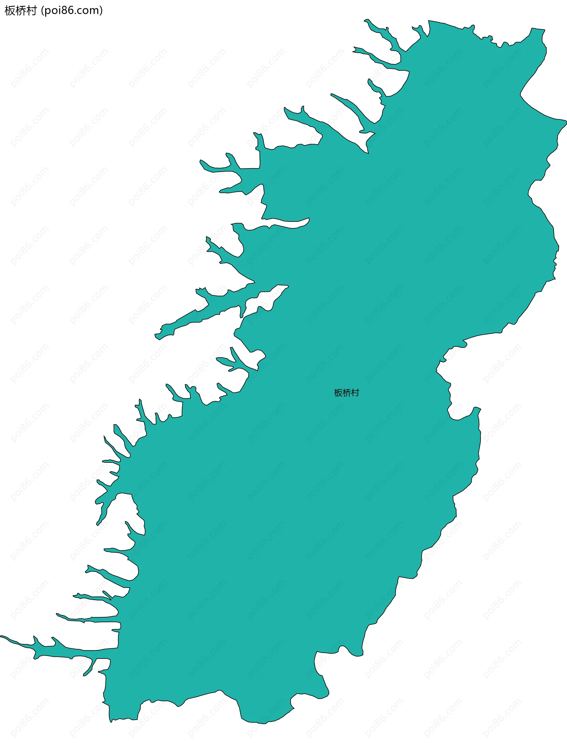 板桥村边界地图