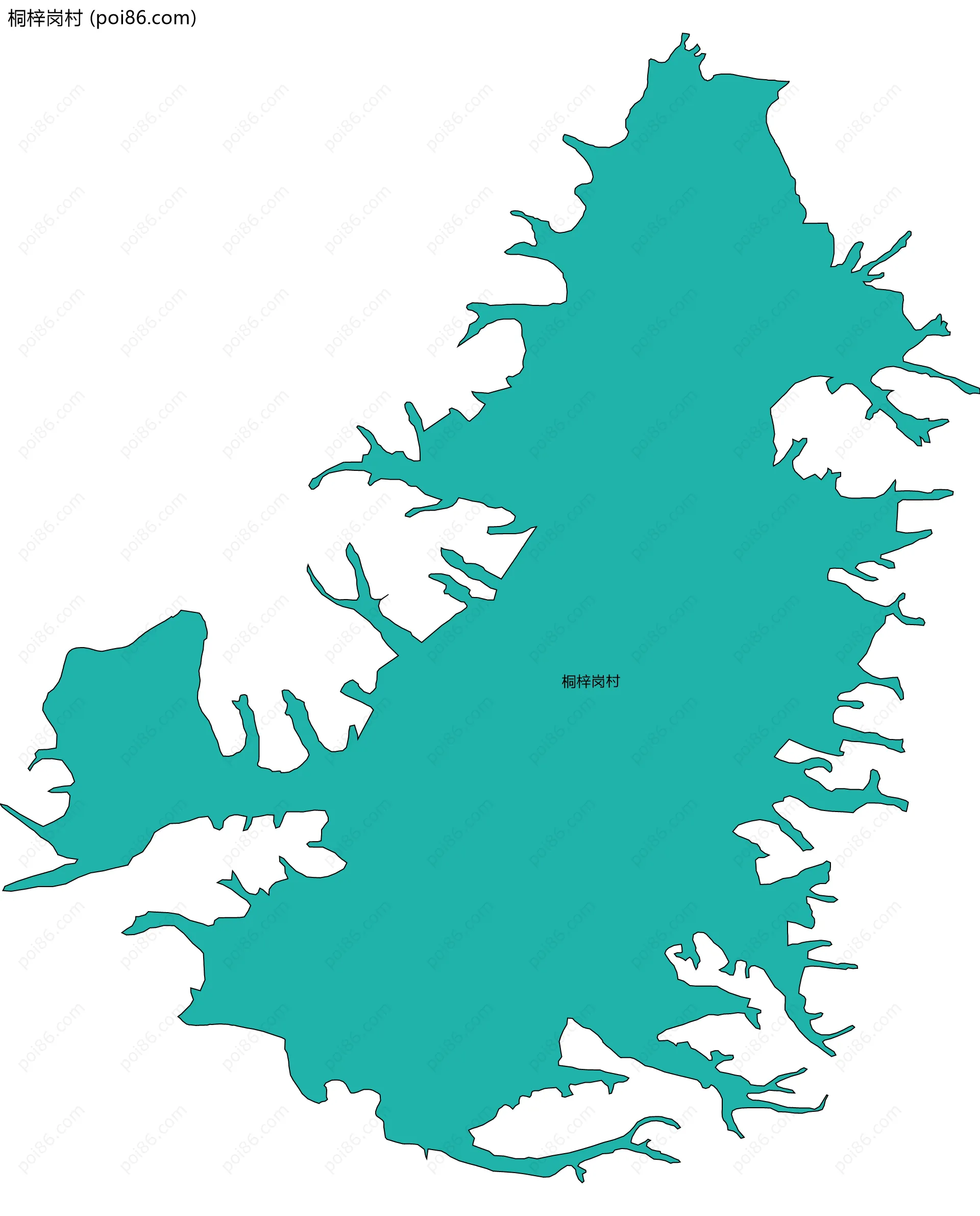 桐梓岗村边界地图