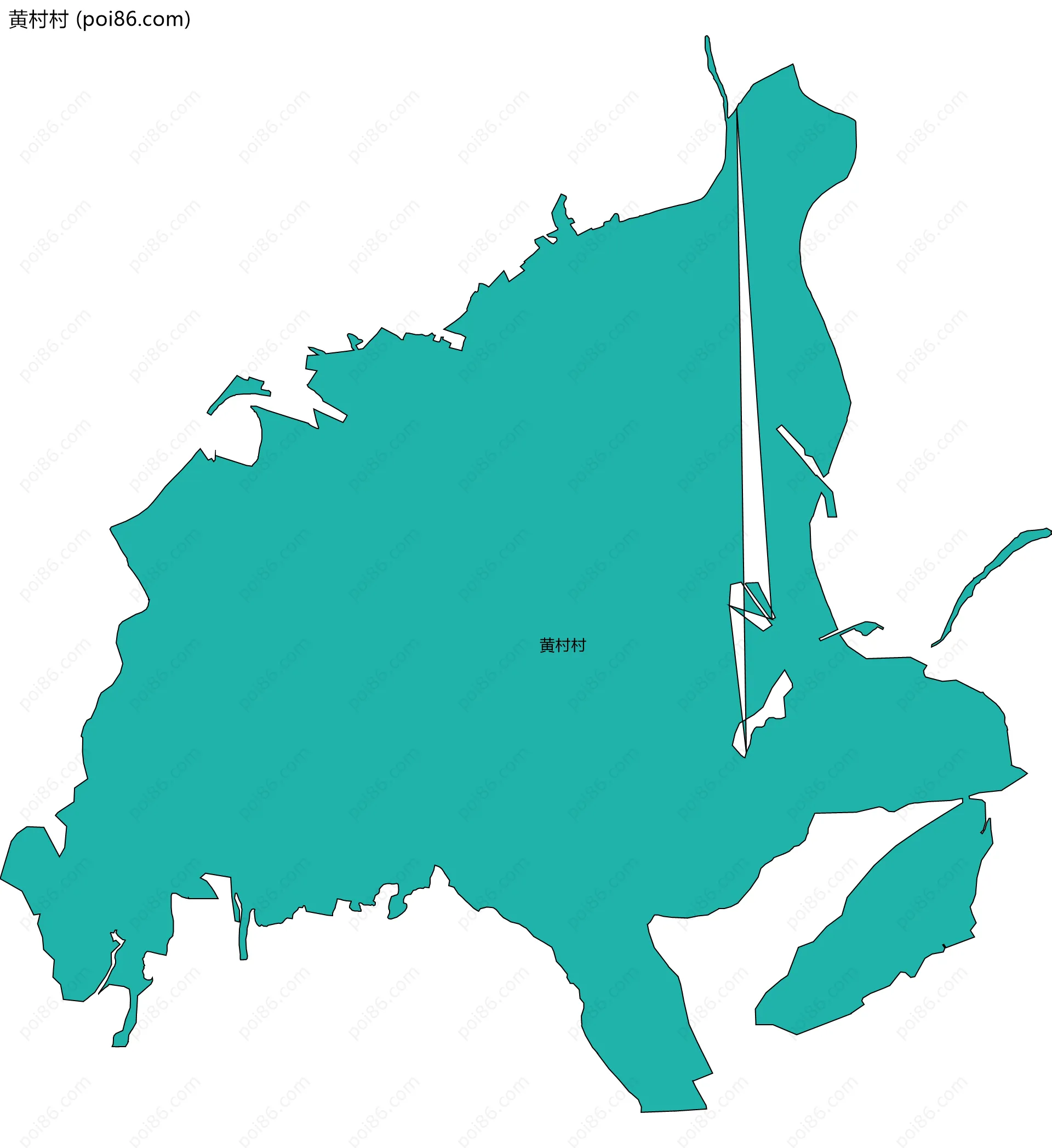 黄村村边界地图