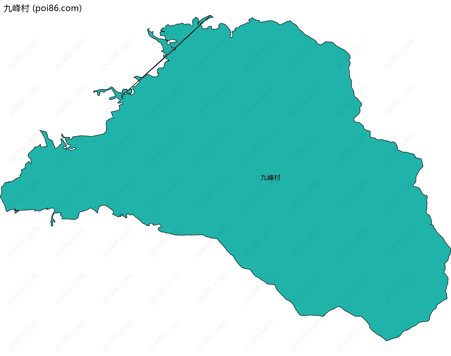 九峰村边界地图