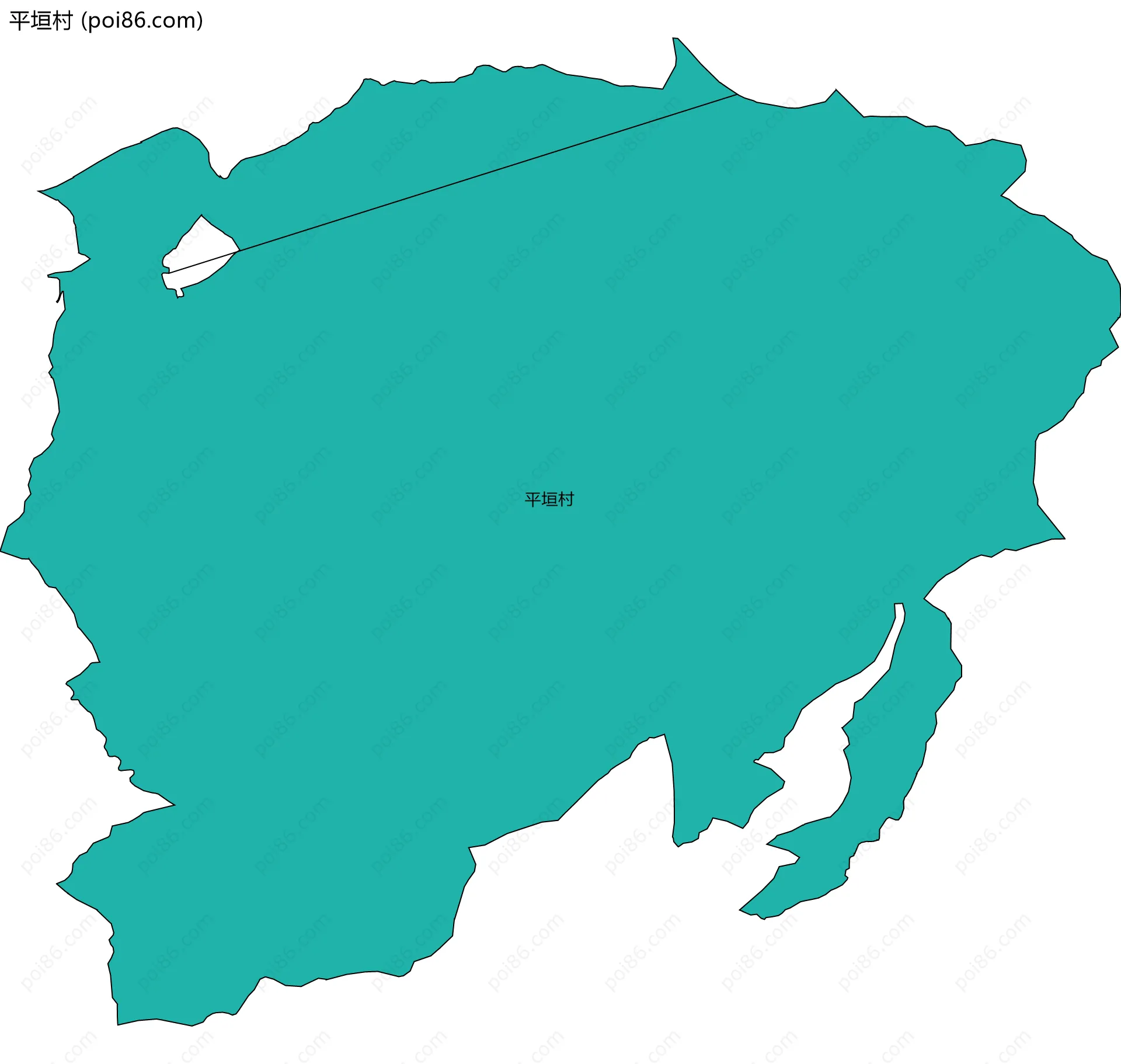 平垣村边界地图