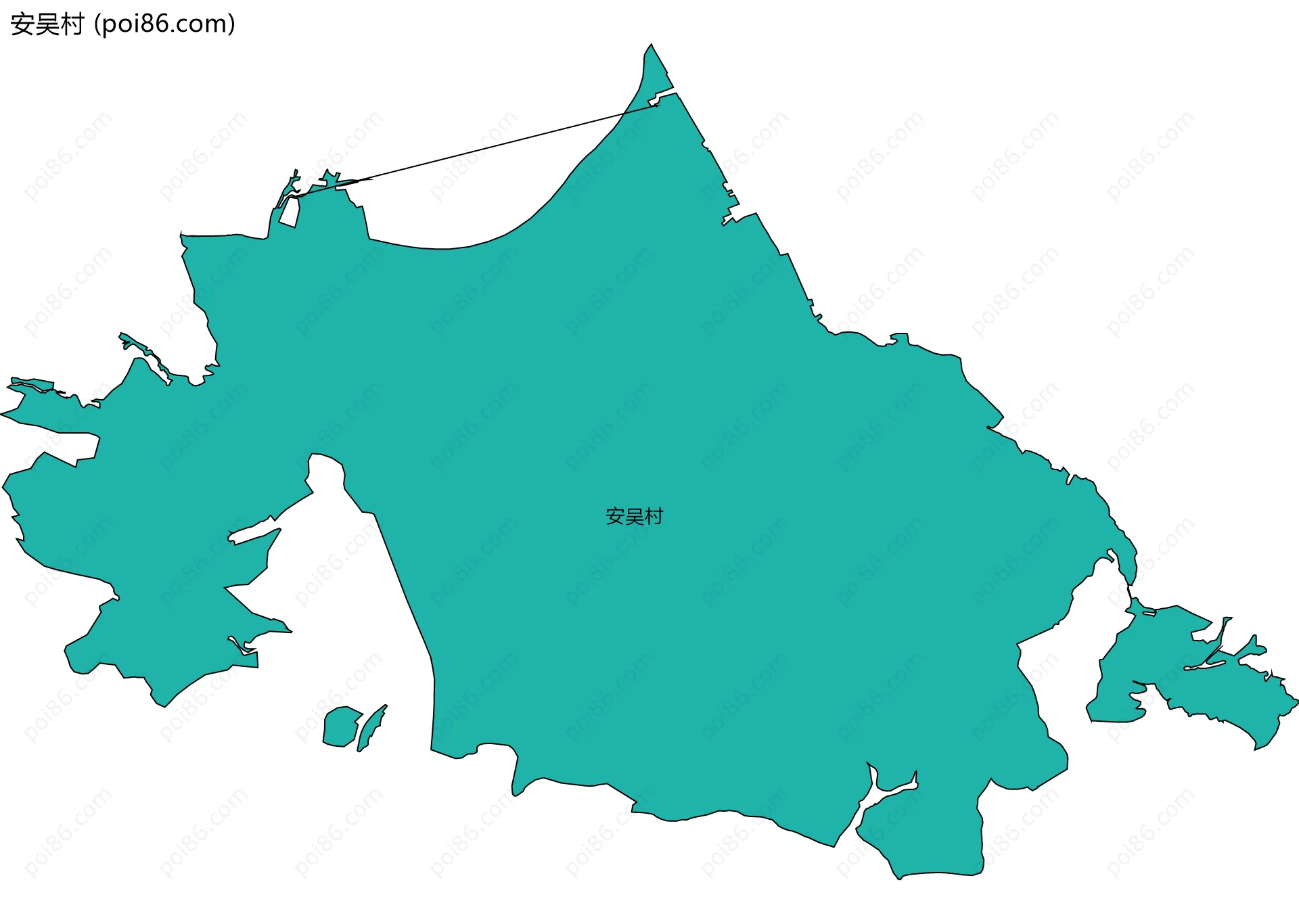 安吴村边界地图