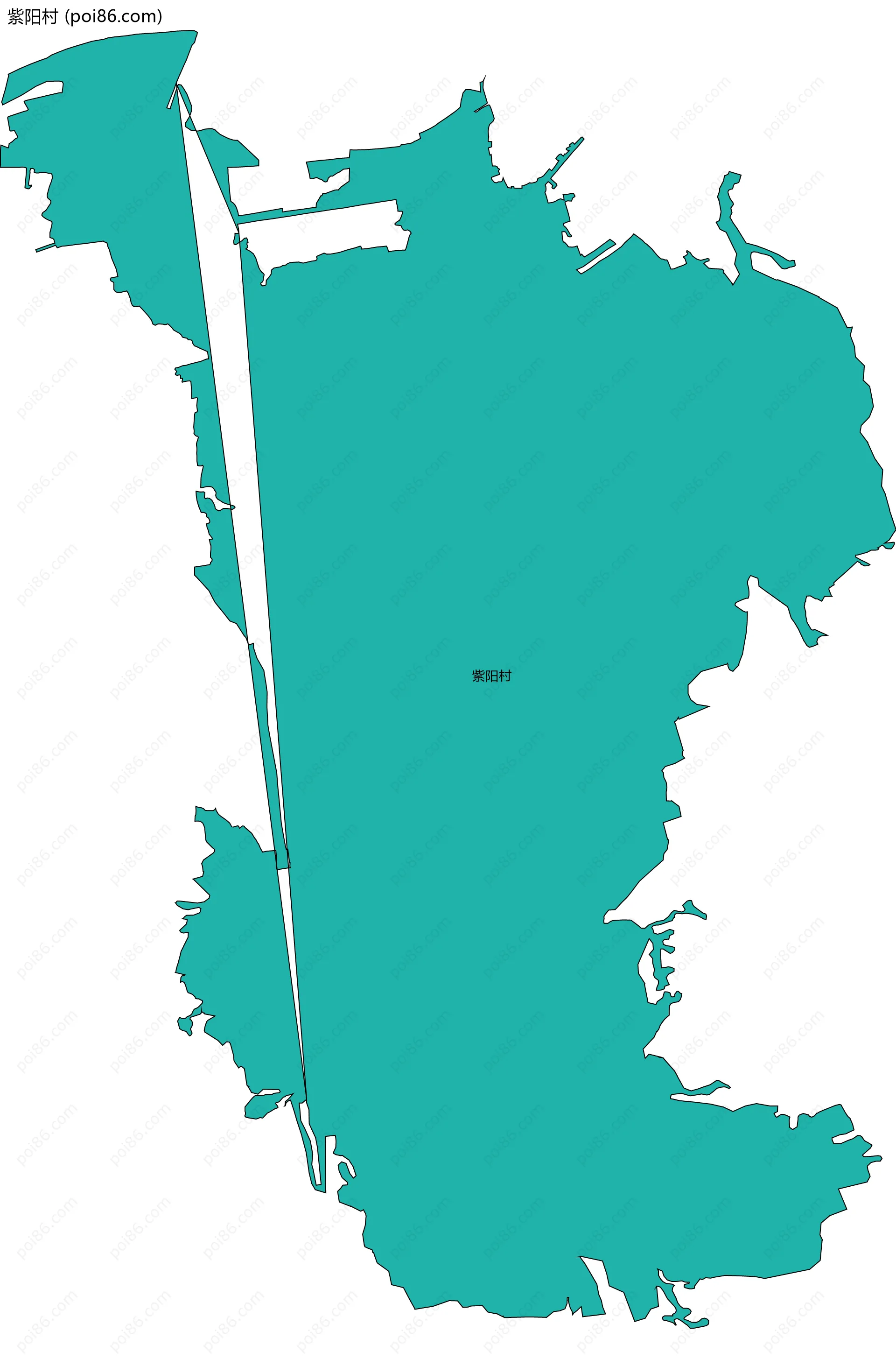 紫阳村边界地图