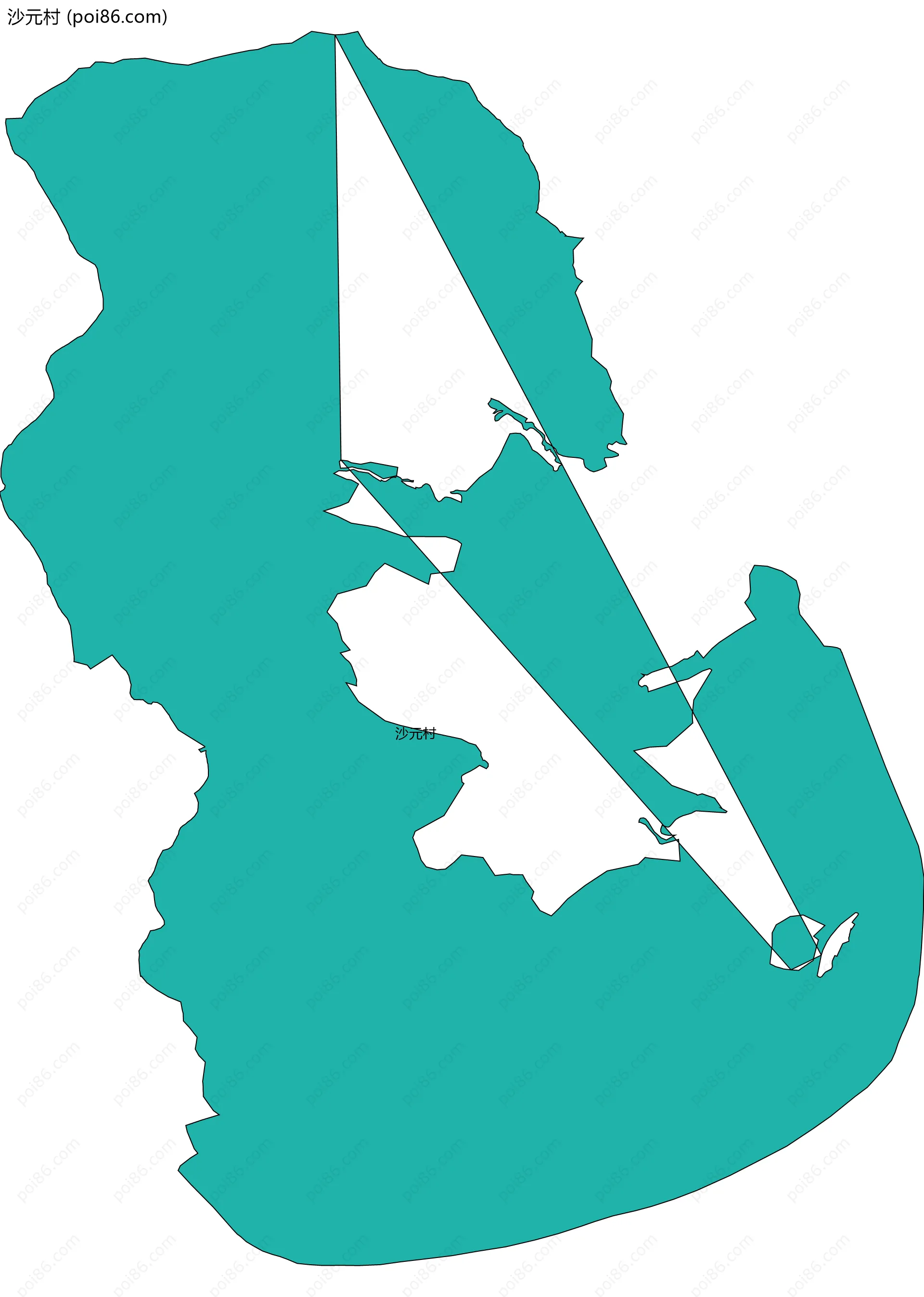 沙元村边界地图