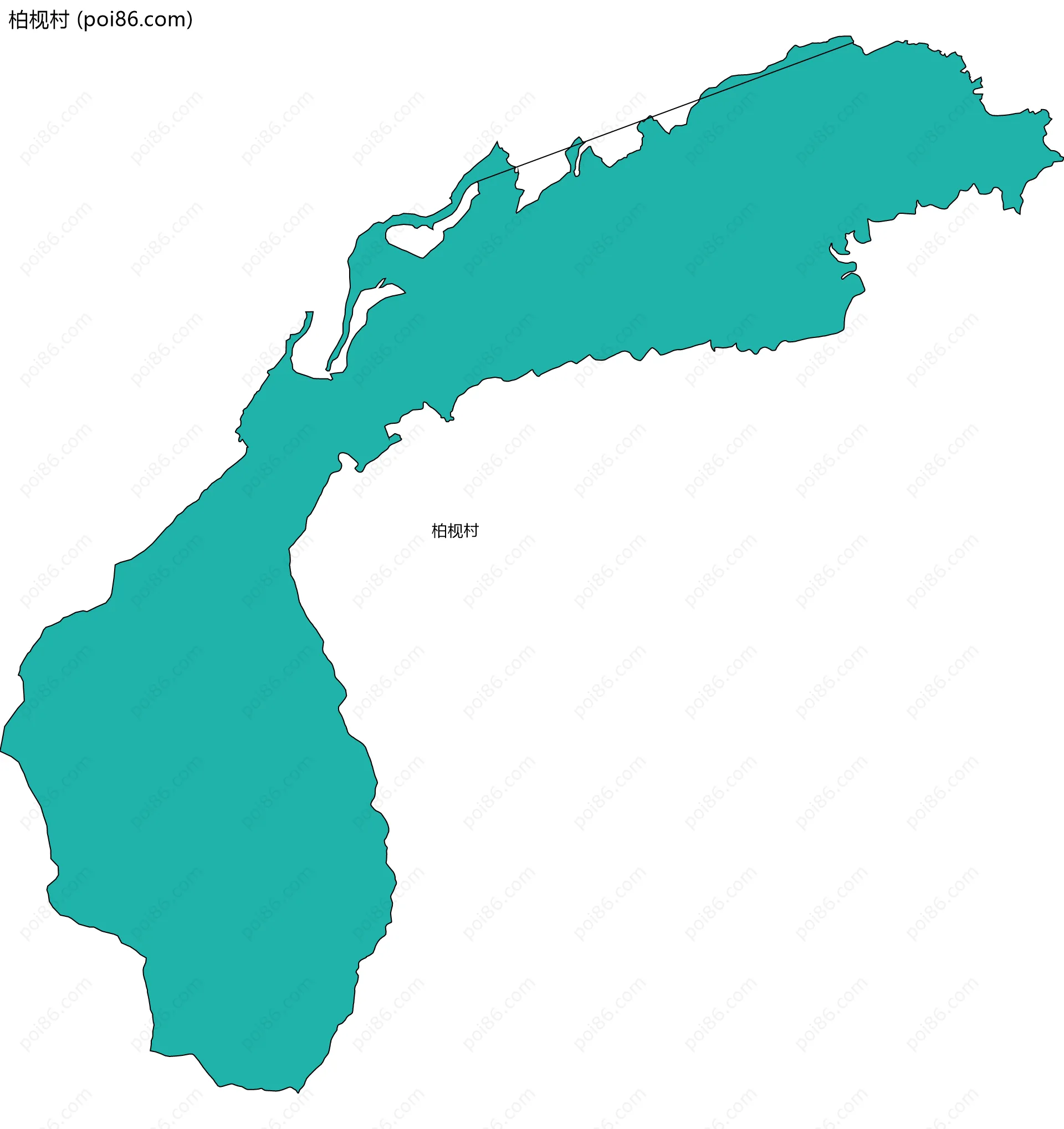 柏枧村边界地图