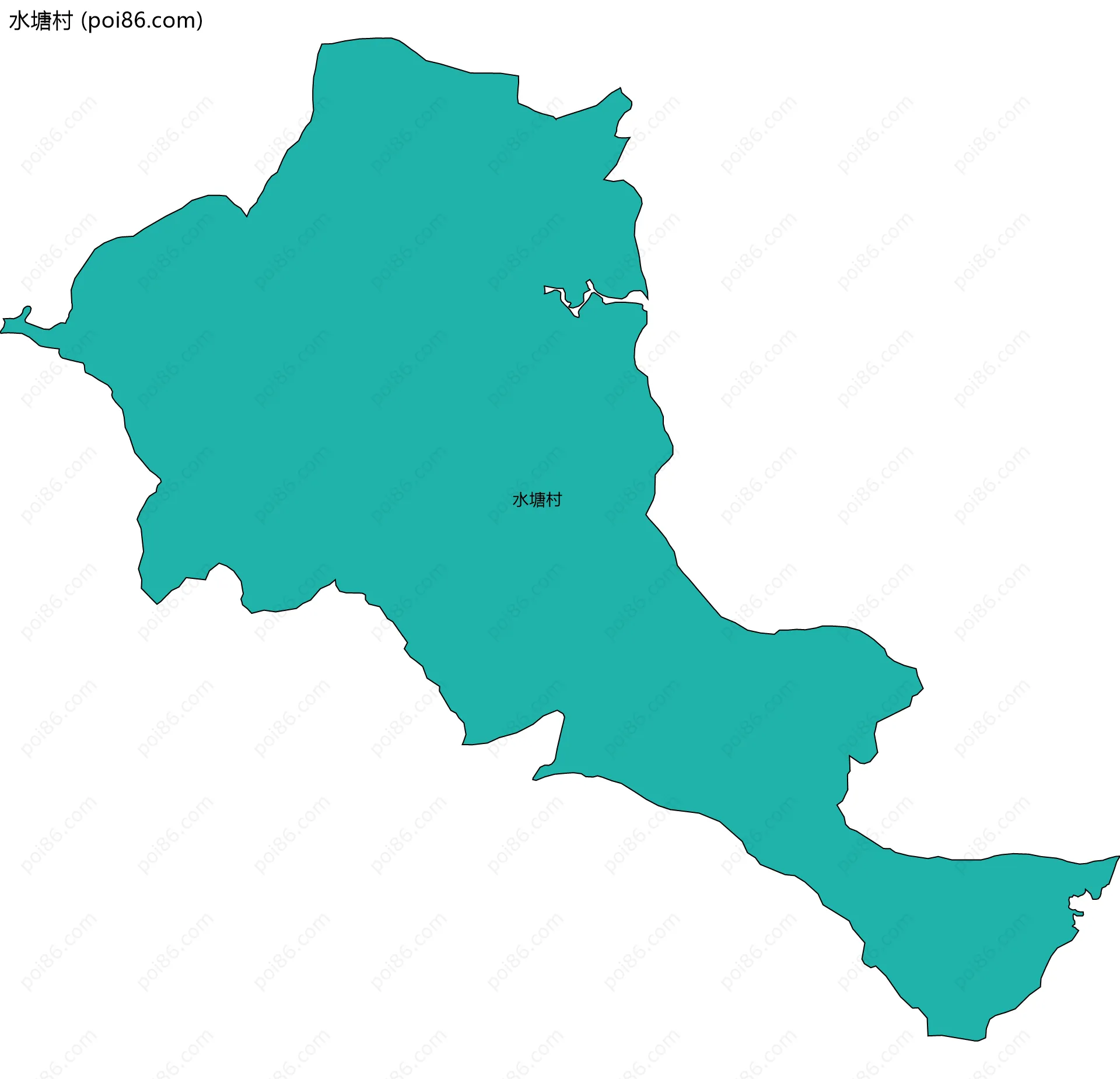 水塘村边界地图