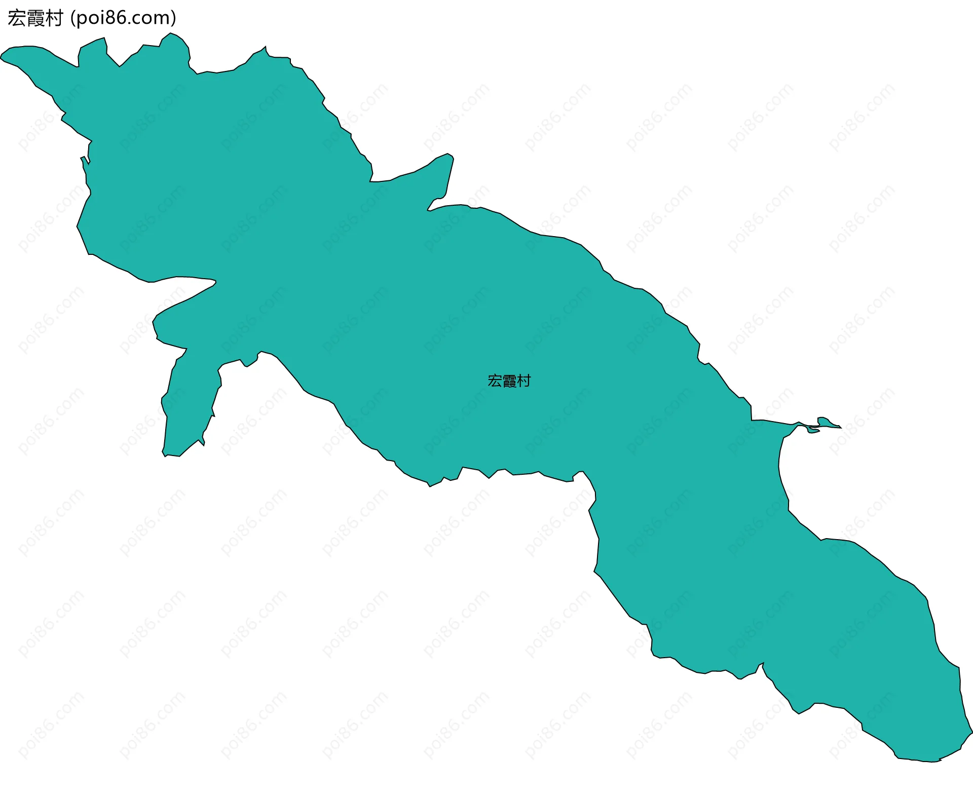 宏霞村边界地图