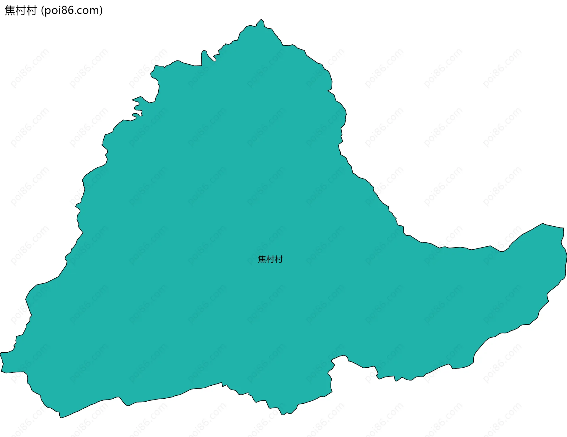 焦村村边界地图