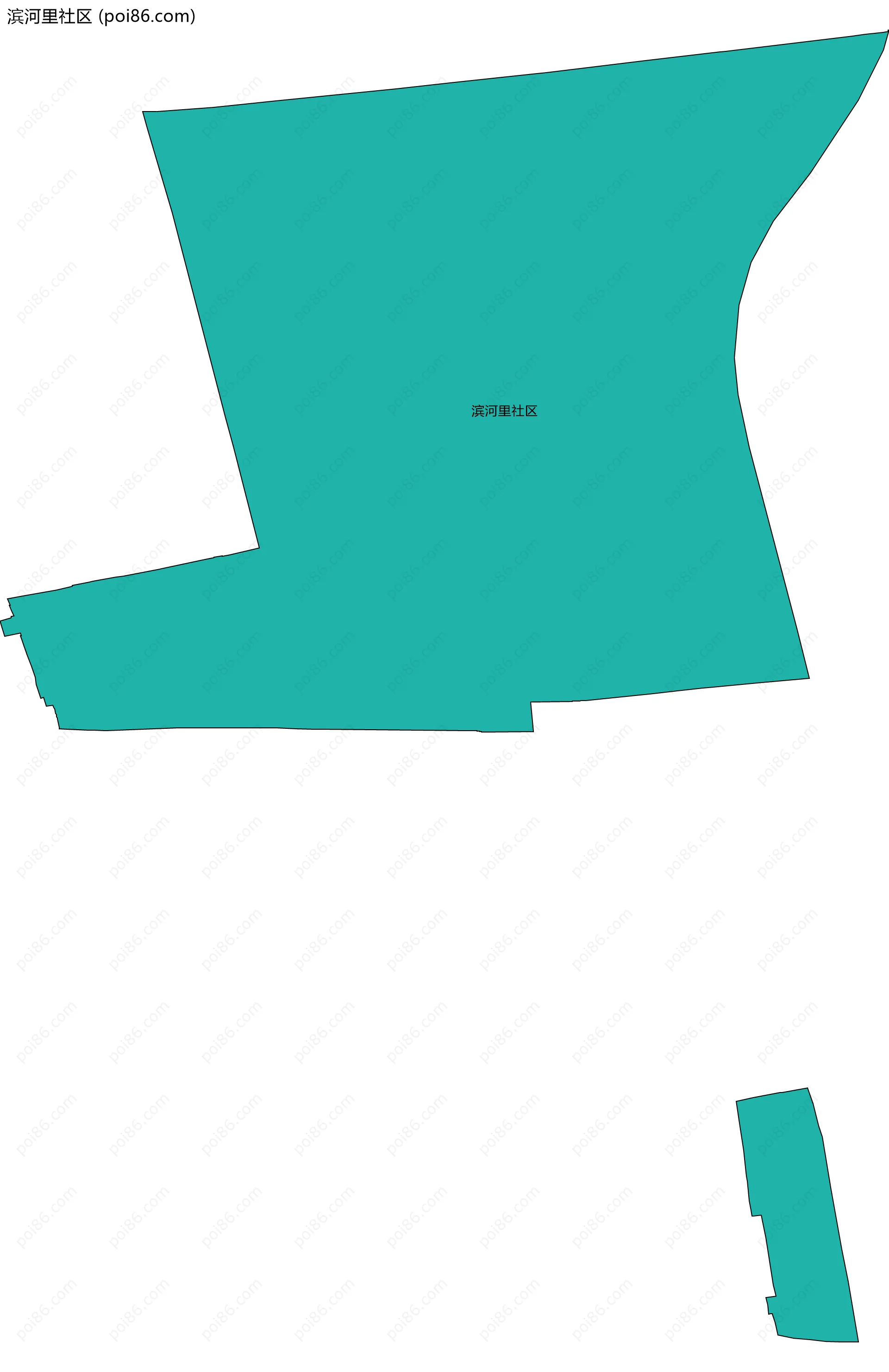 滨河里社区边界地图