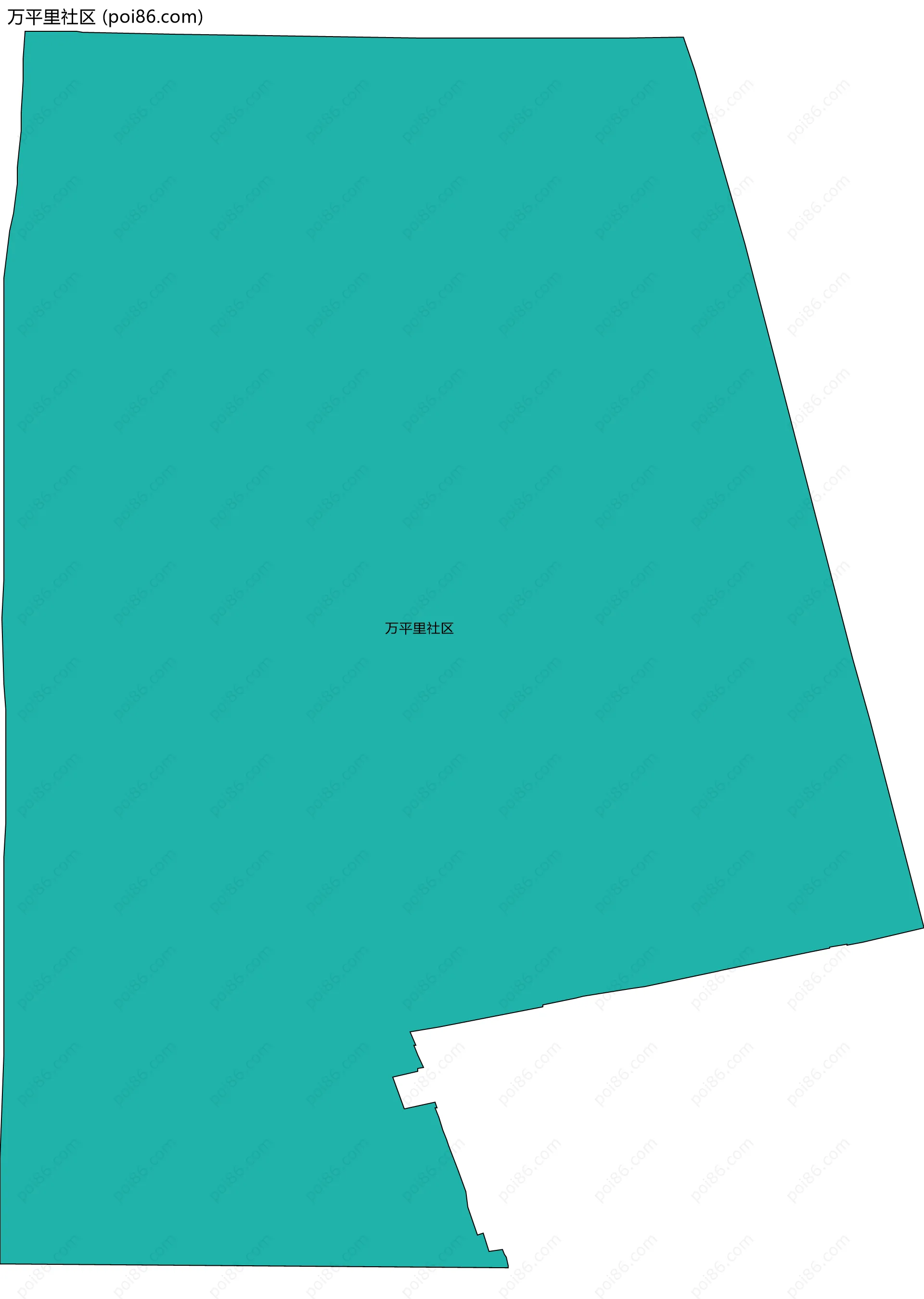 万平里社区边界地图