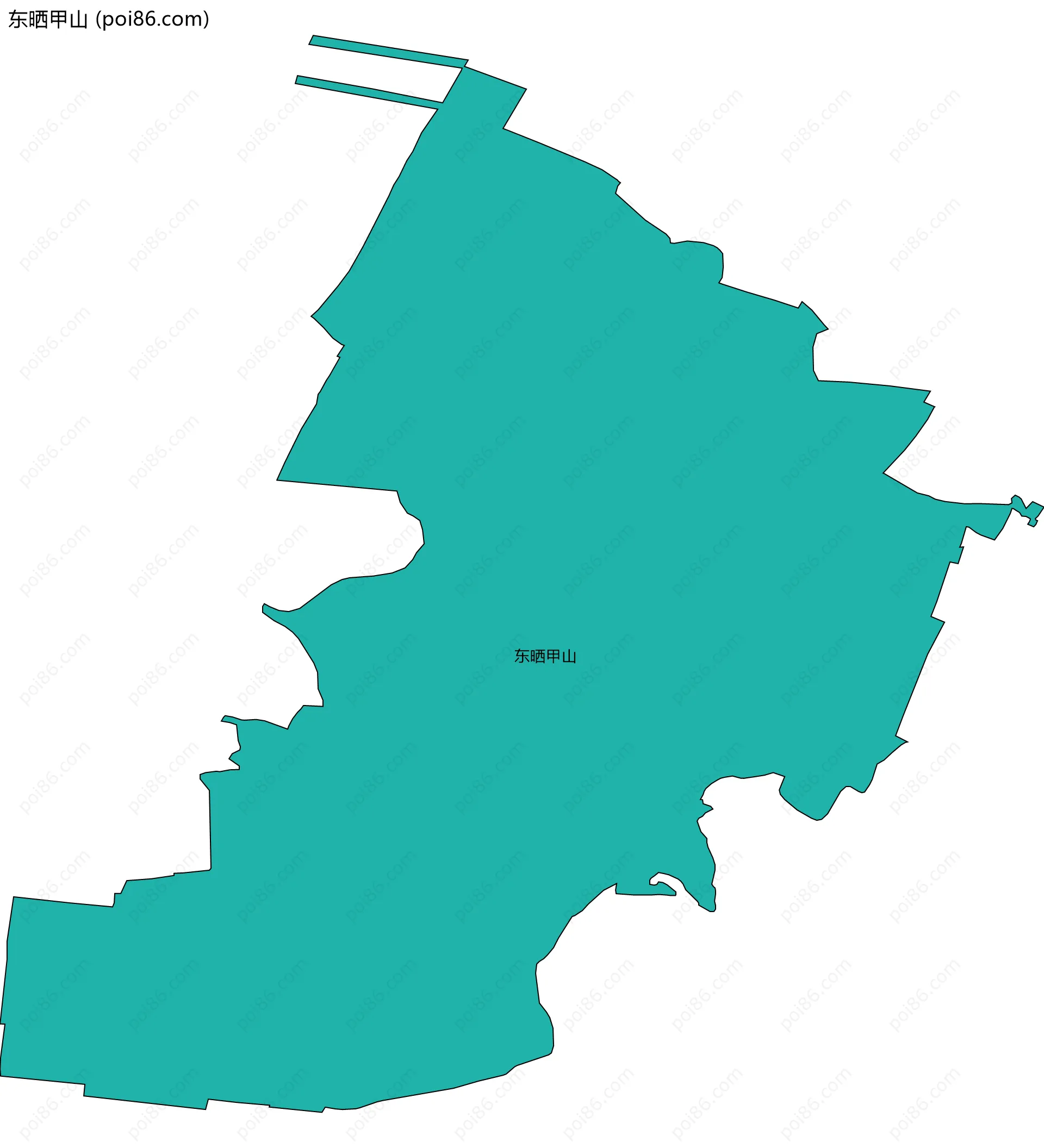 东晒甲山边界地图