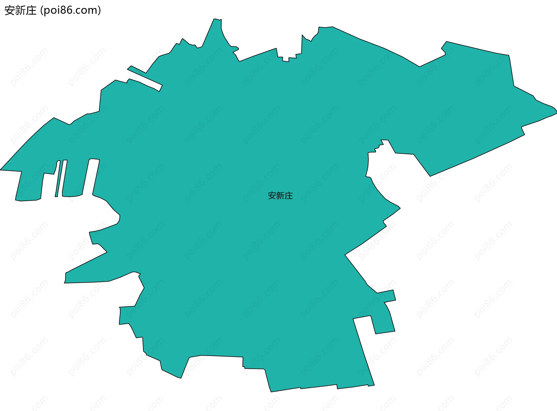 安新庄边界地图