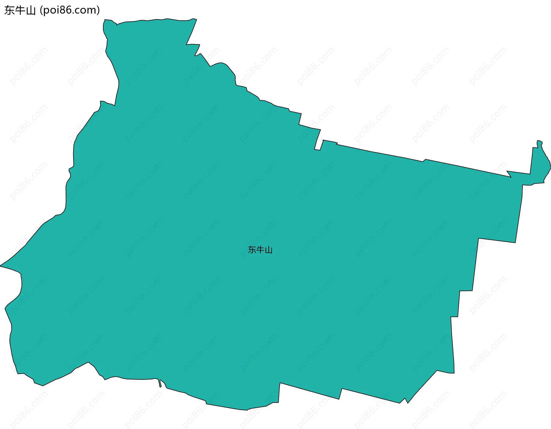 东牛山边界地图