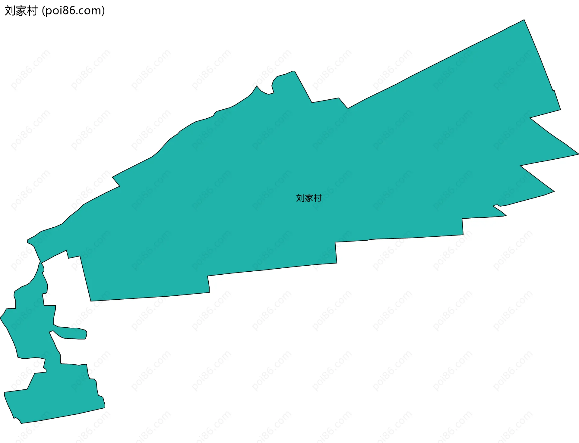 刘家村边界地图