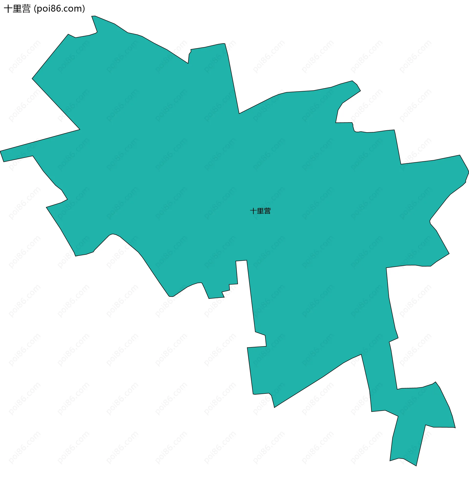 十里营边界地图