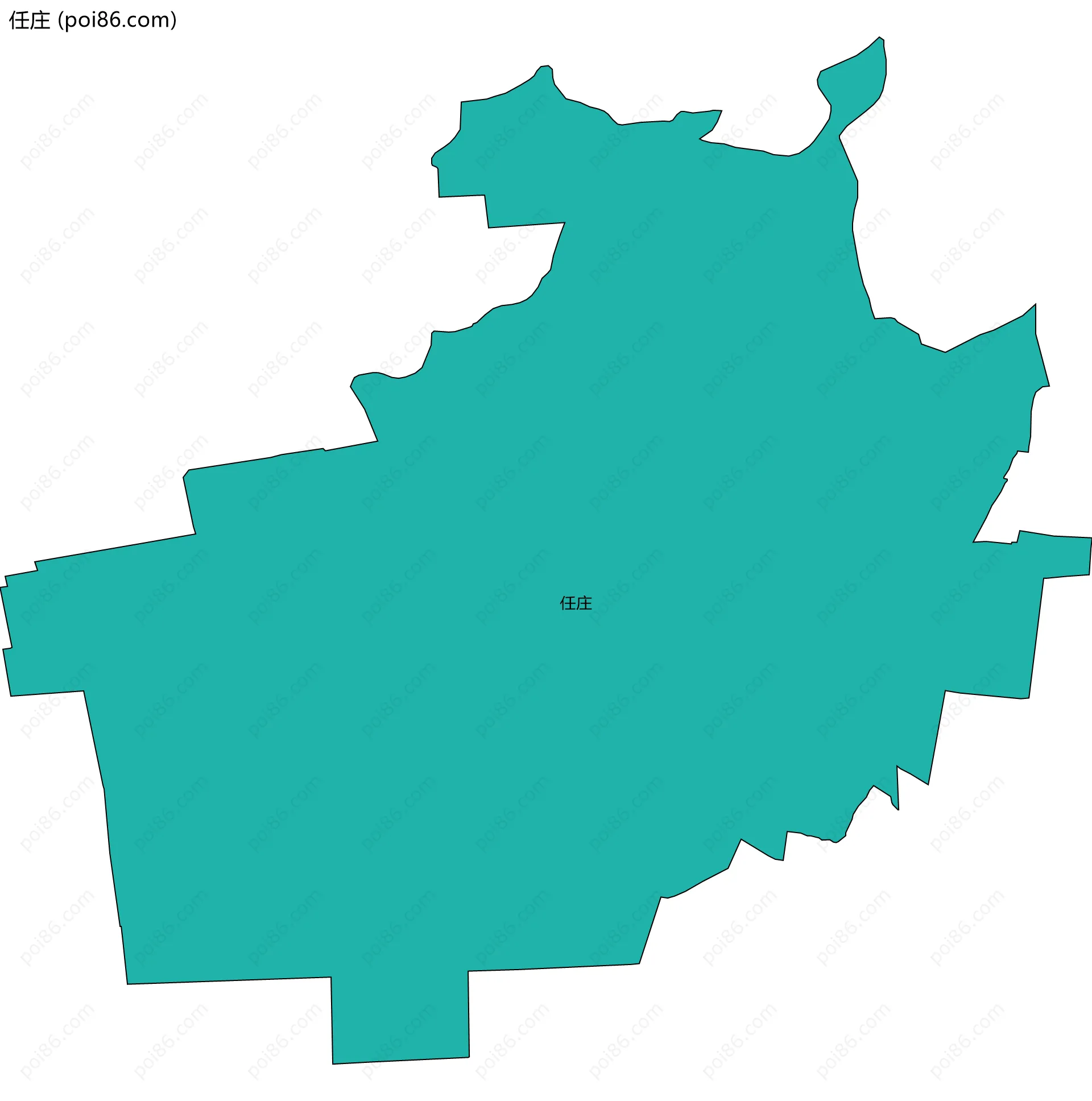 任庄边界地图