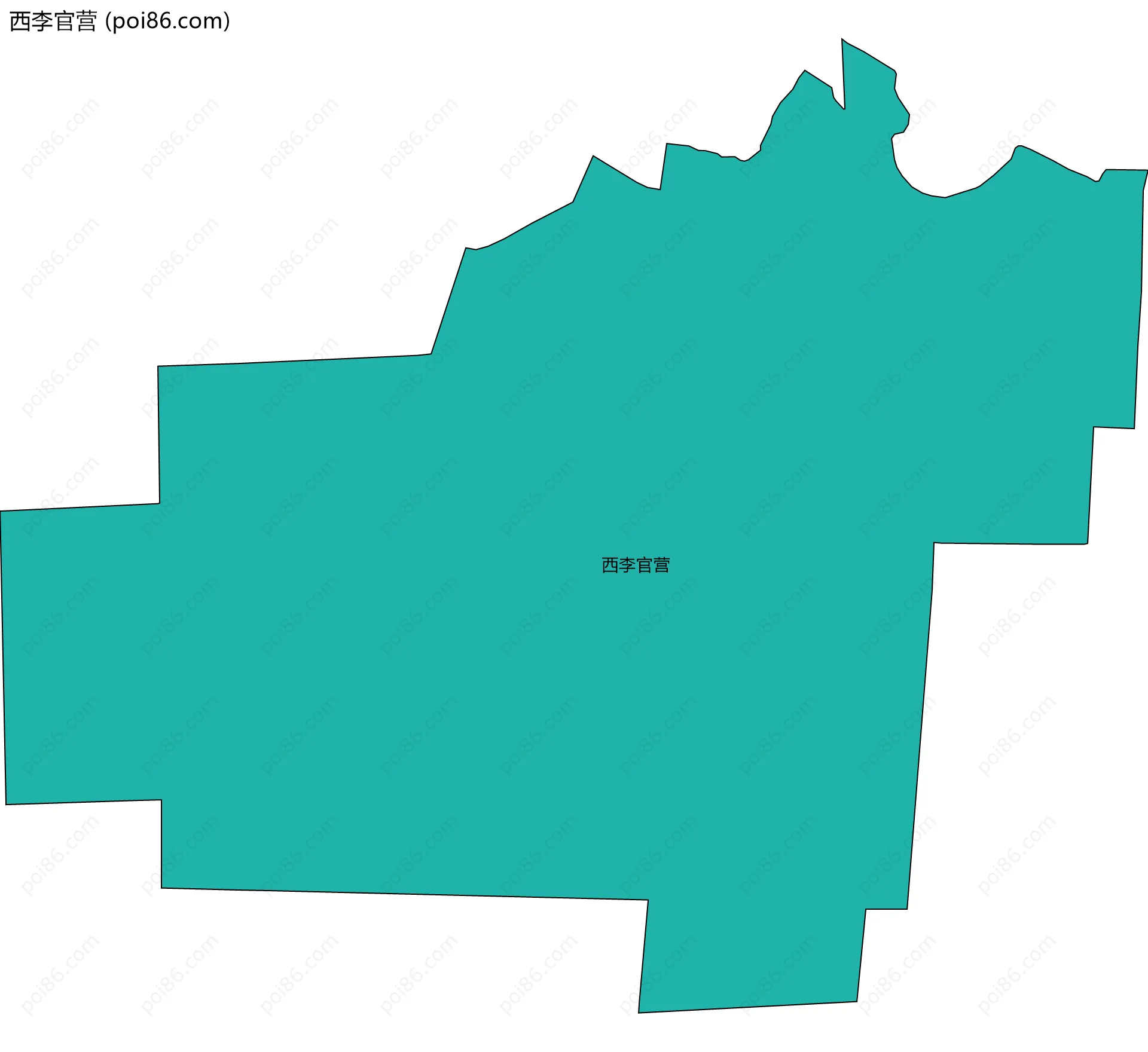 西李官营边界地图