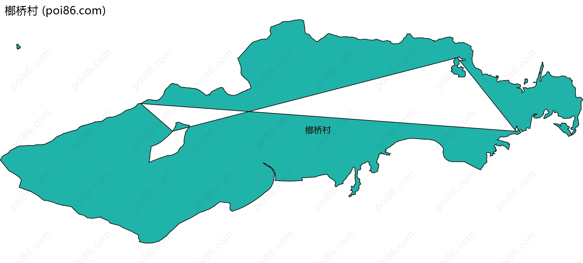 榔桥村边界地图