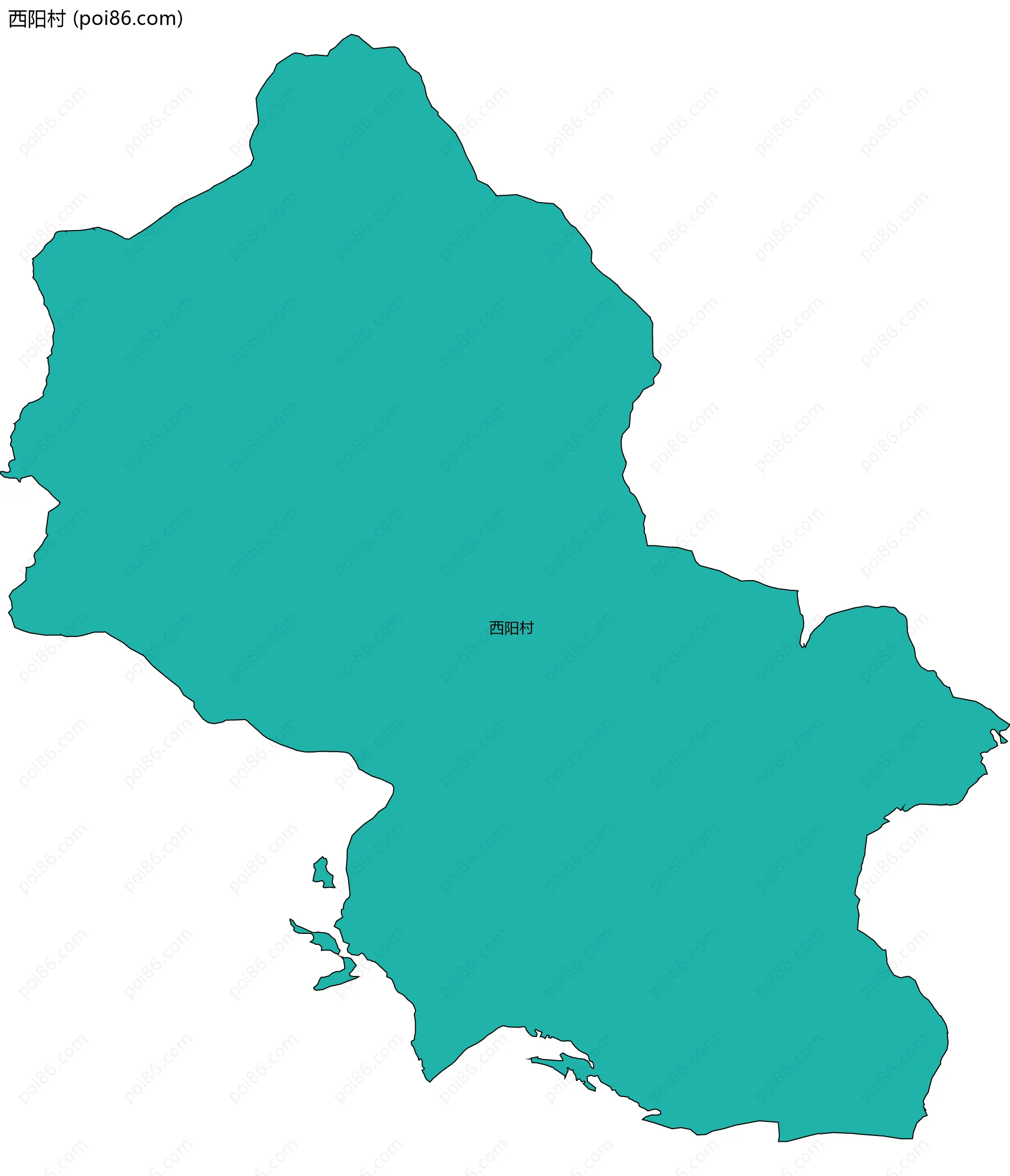 西阳村边界地图