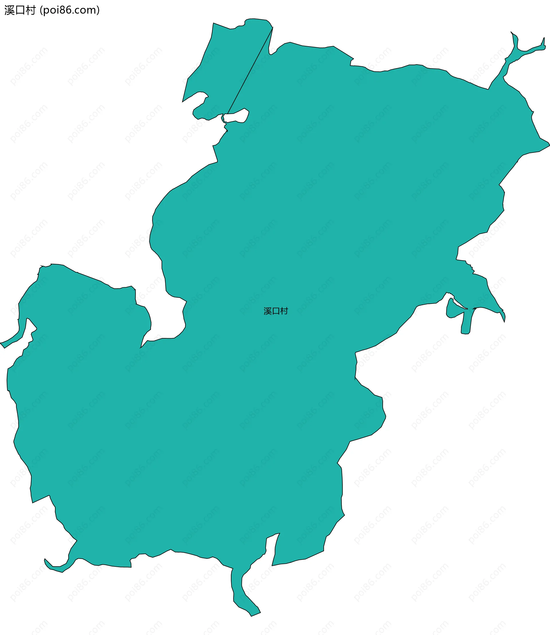 溪口村边界地图