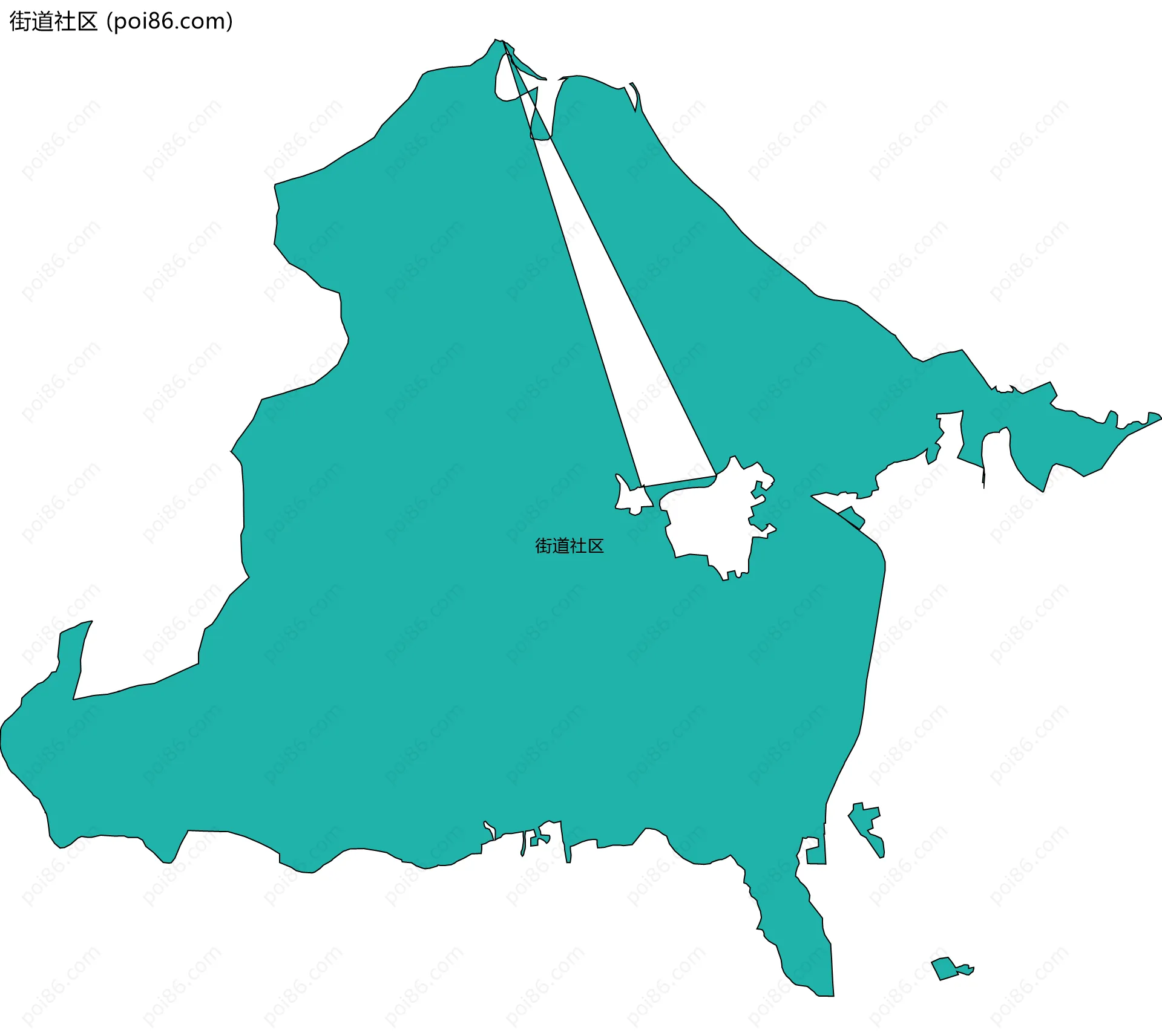 街道社区边界地图