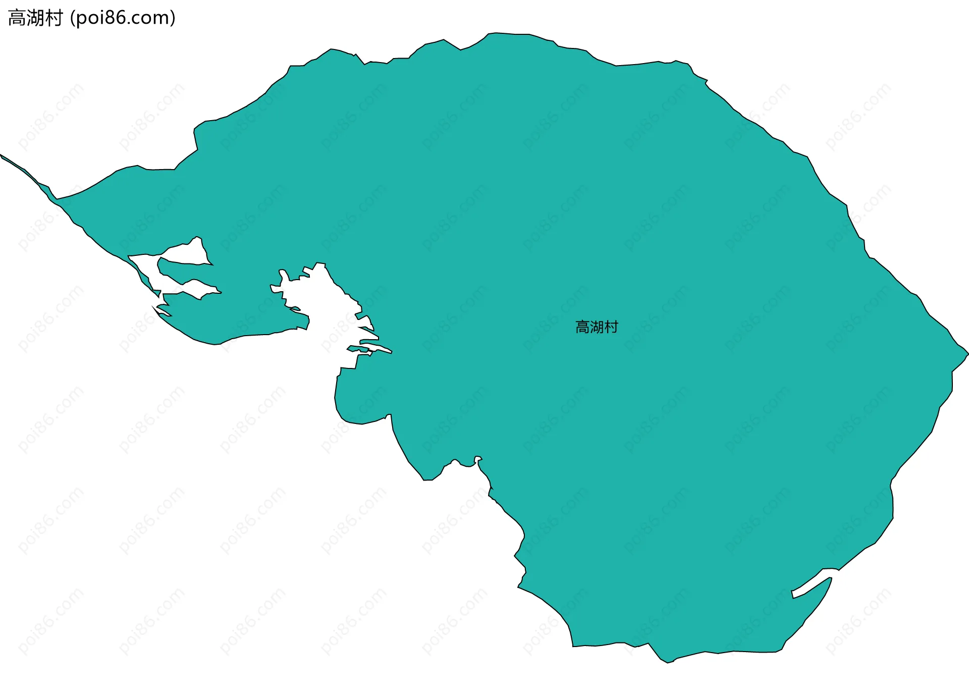 高湖村边界地图