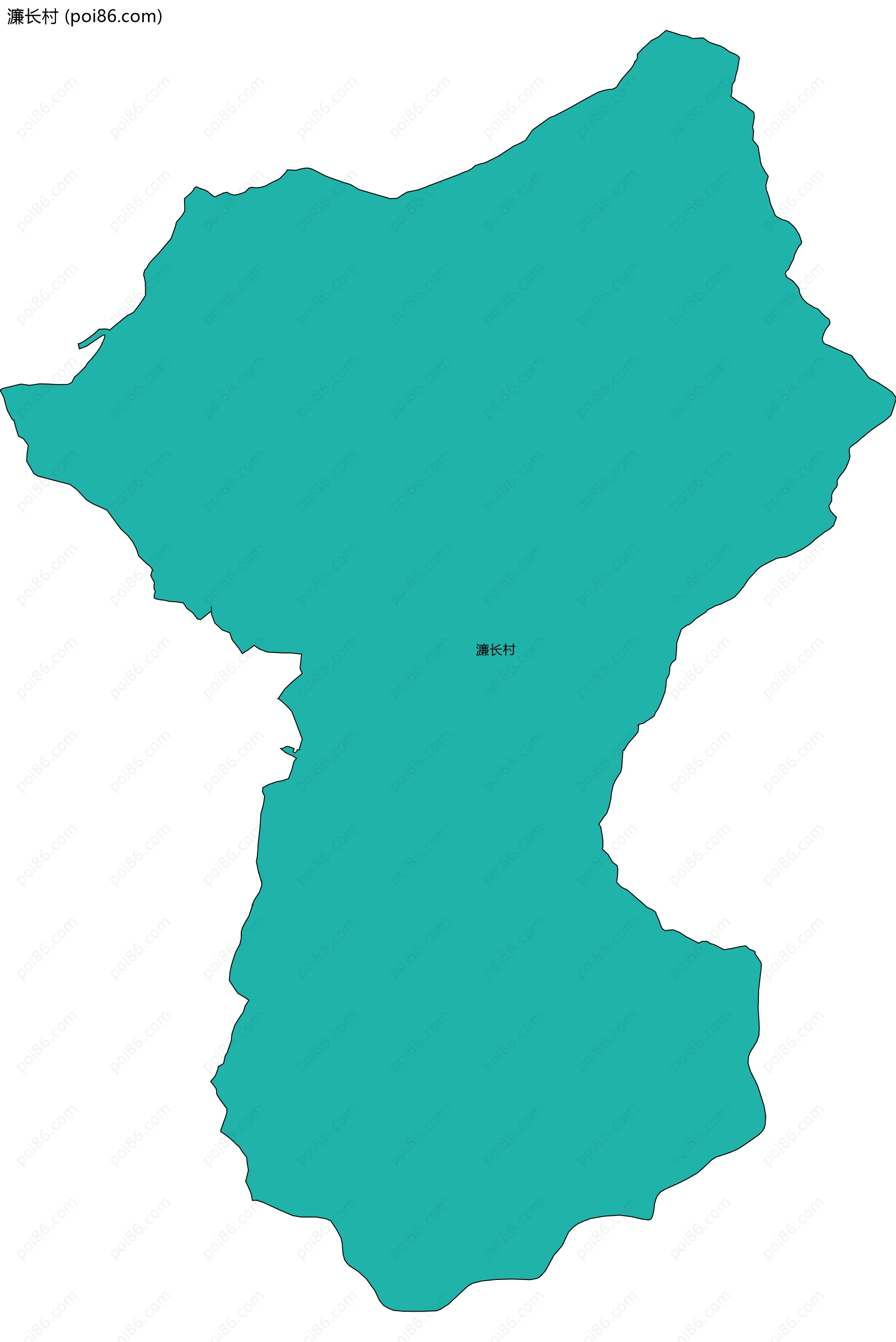 濂长村边界地图