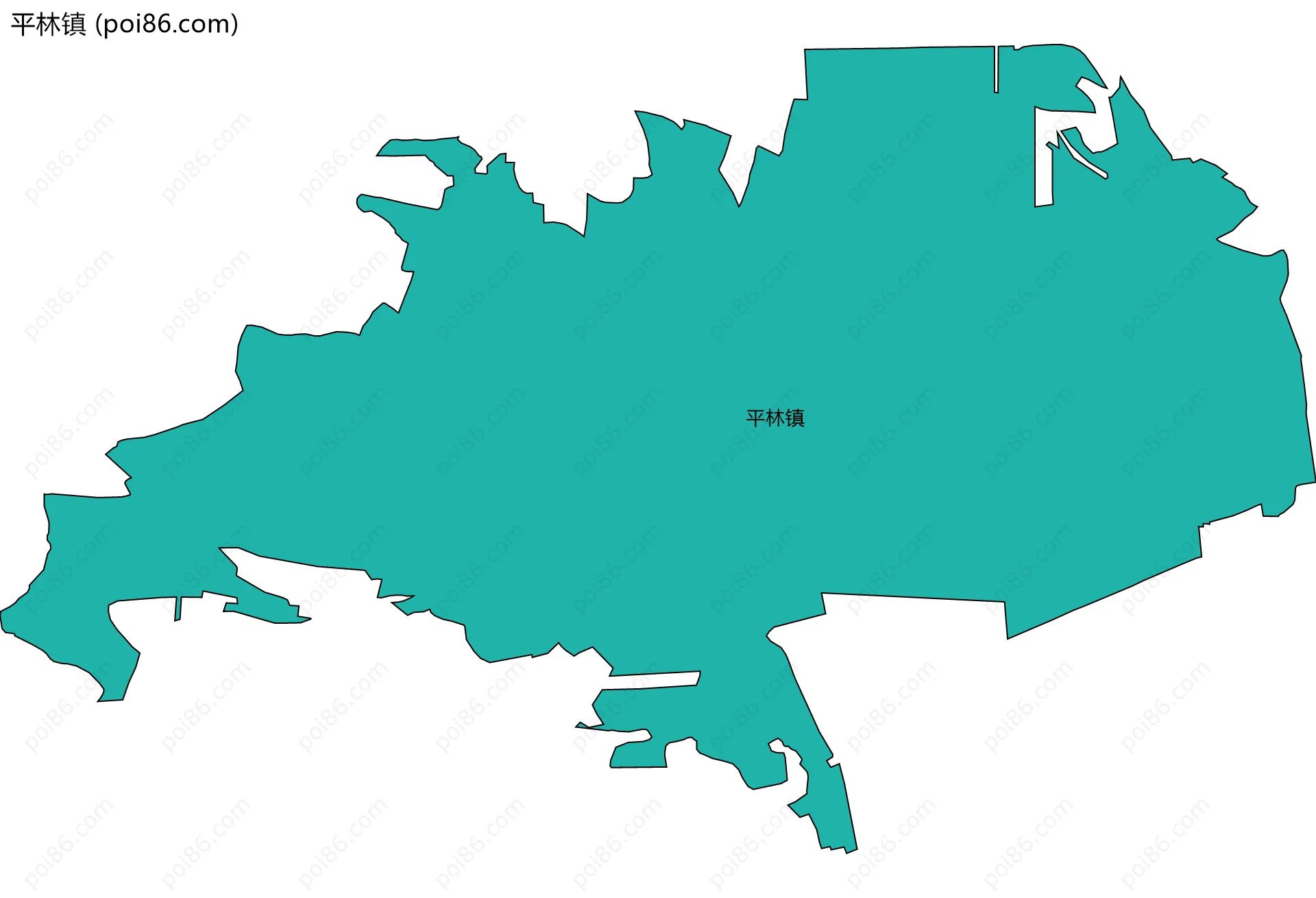平林镇边界地图