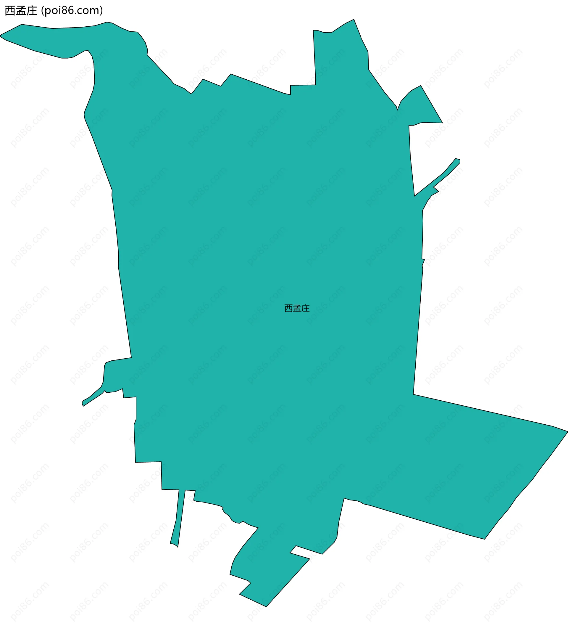 西孟庄边界地图