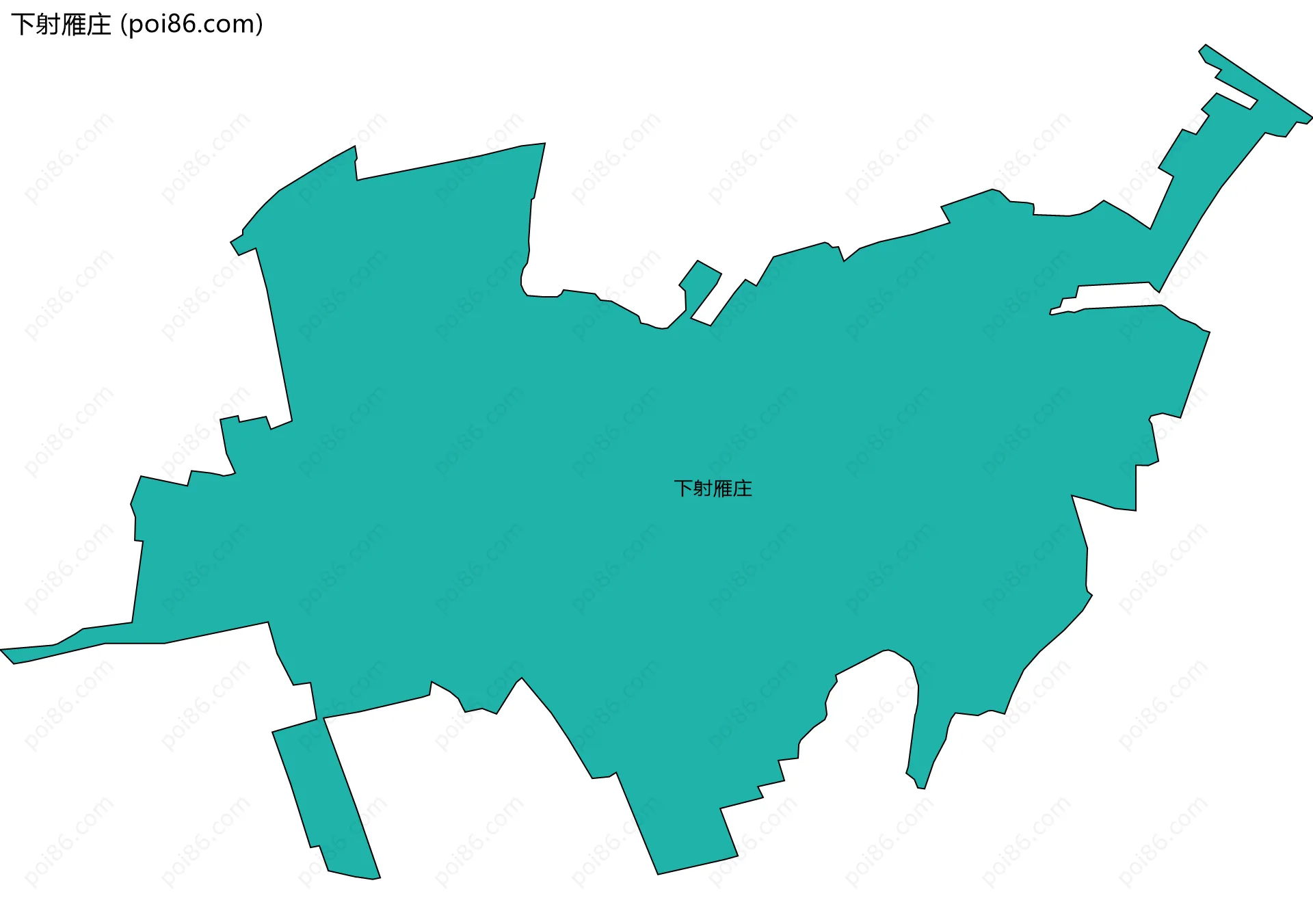 下射雁庄边界地图