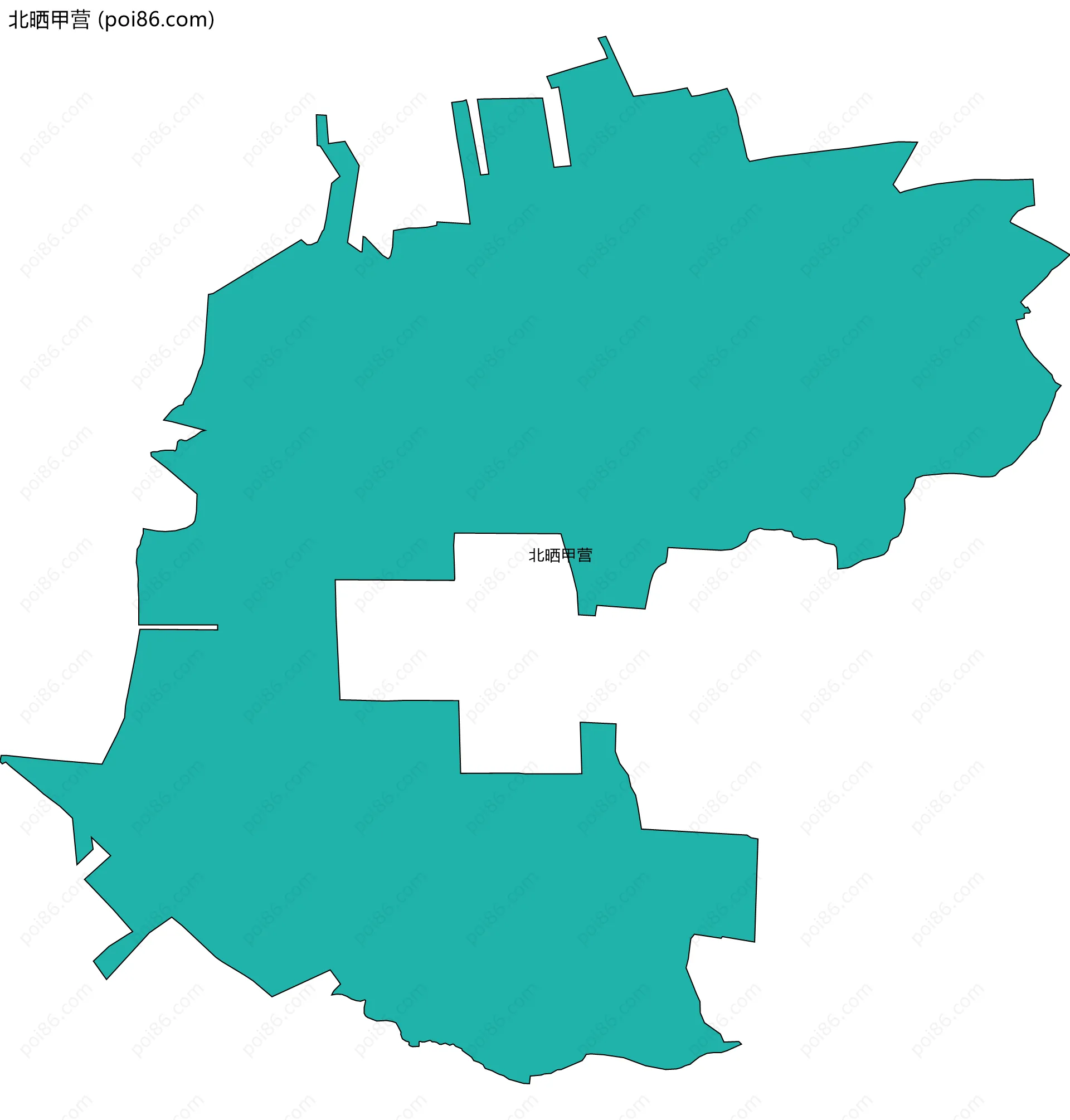 北晒甲营边界地图