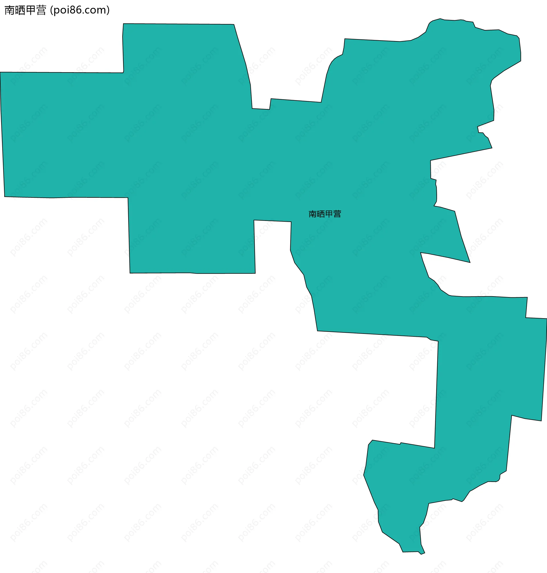 南晒甲营边界地图