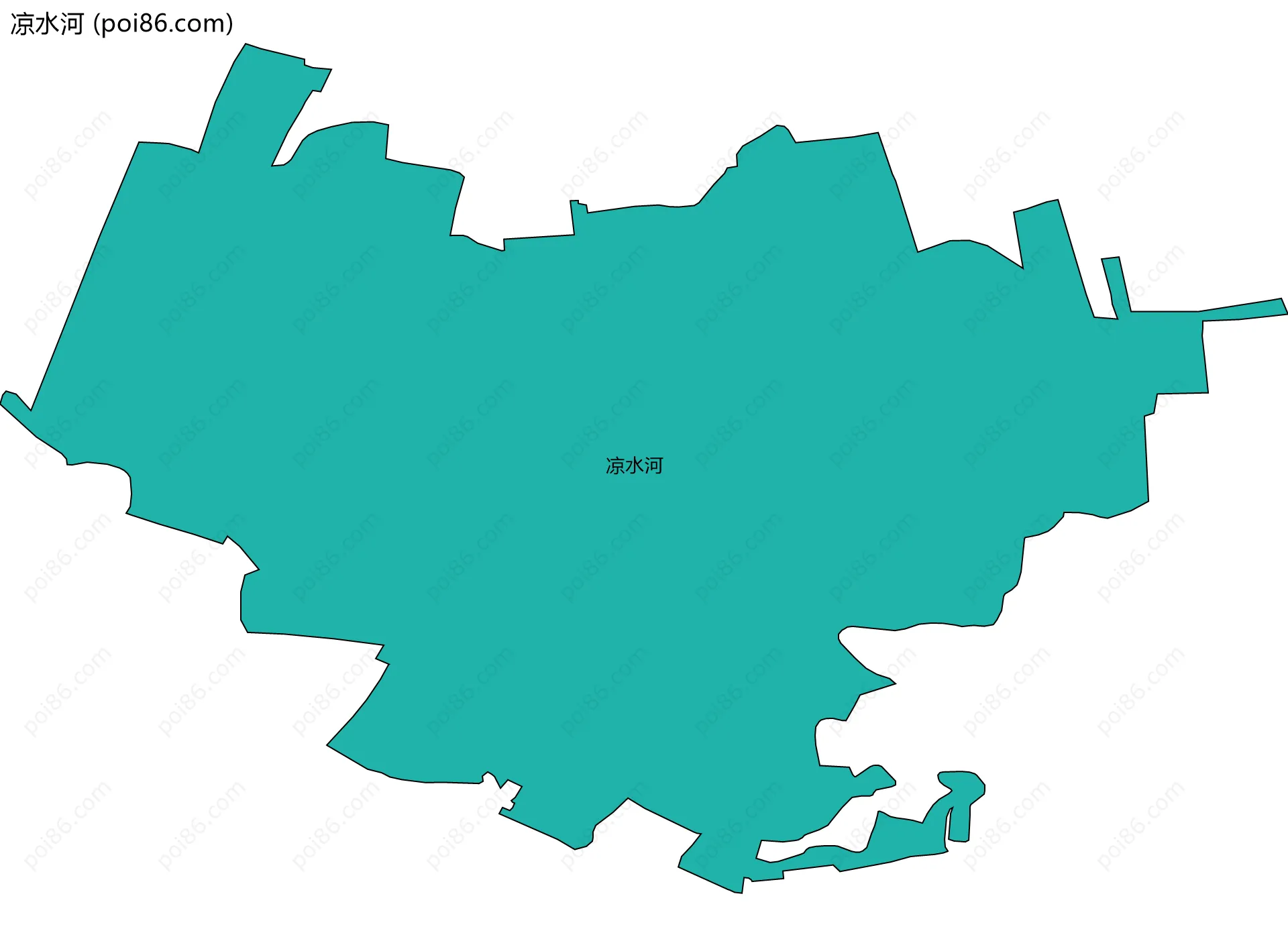 凉水河边界地图