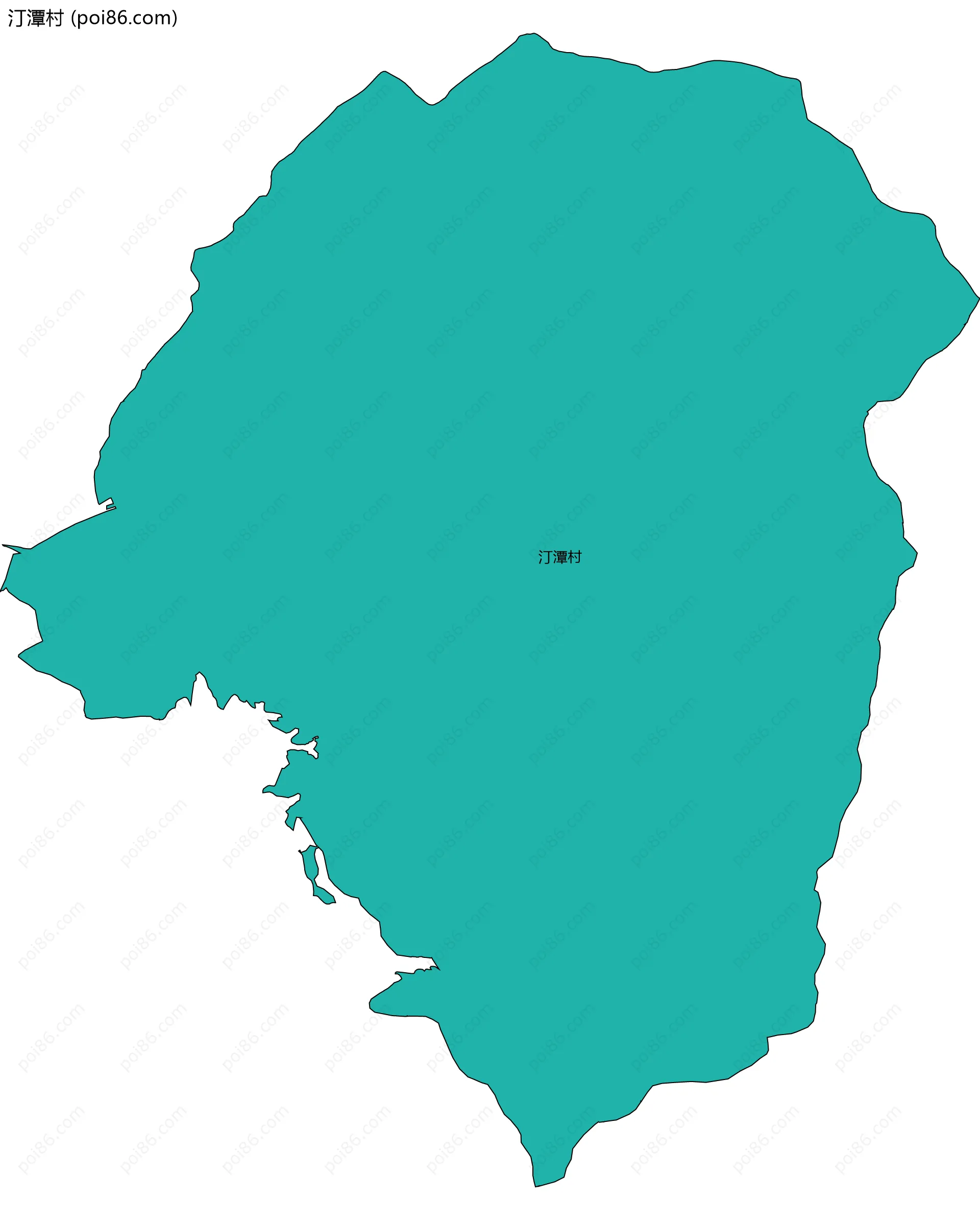 汀潭村边界地图