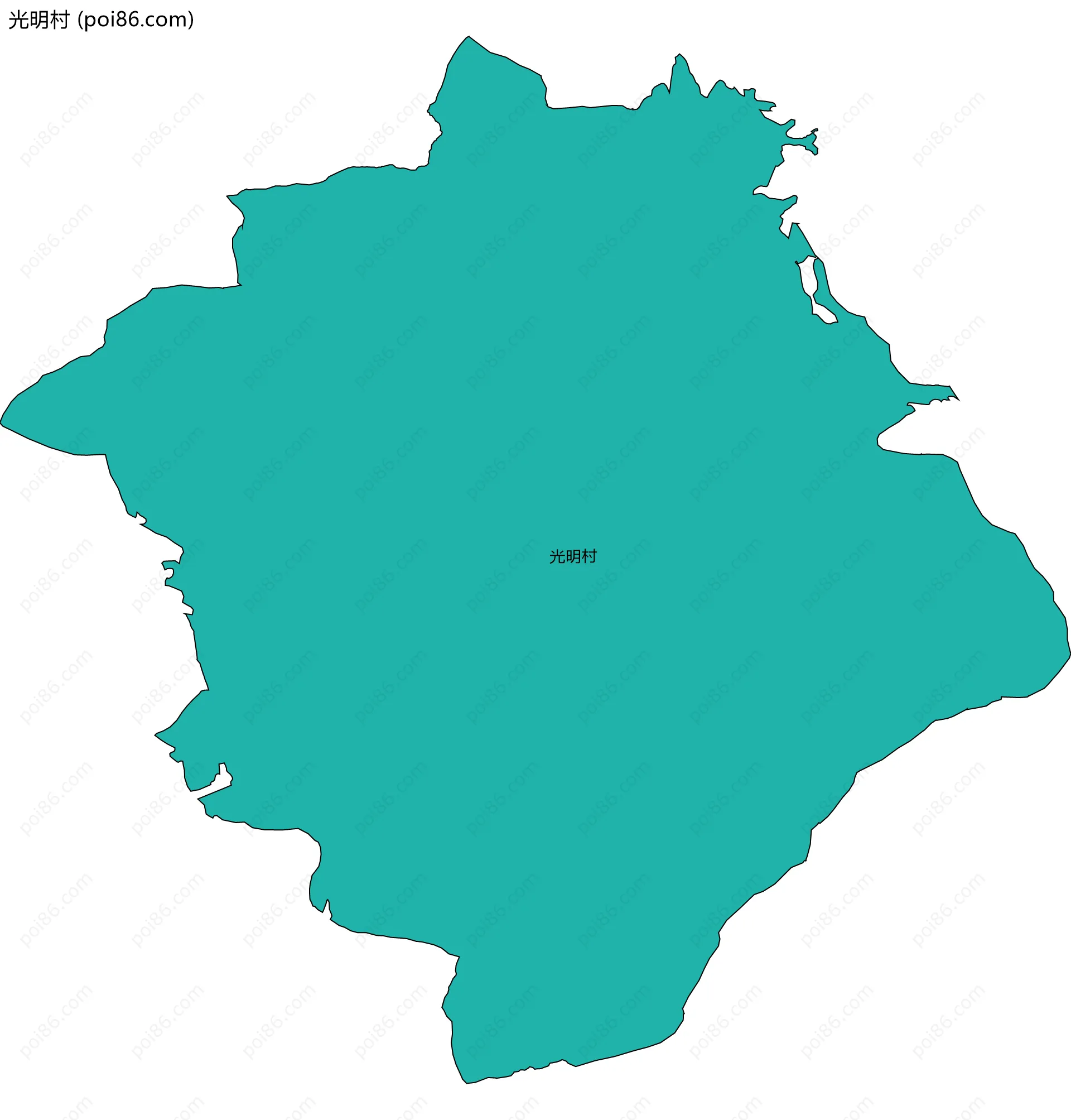 光明村边界地图