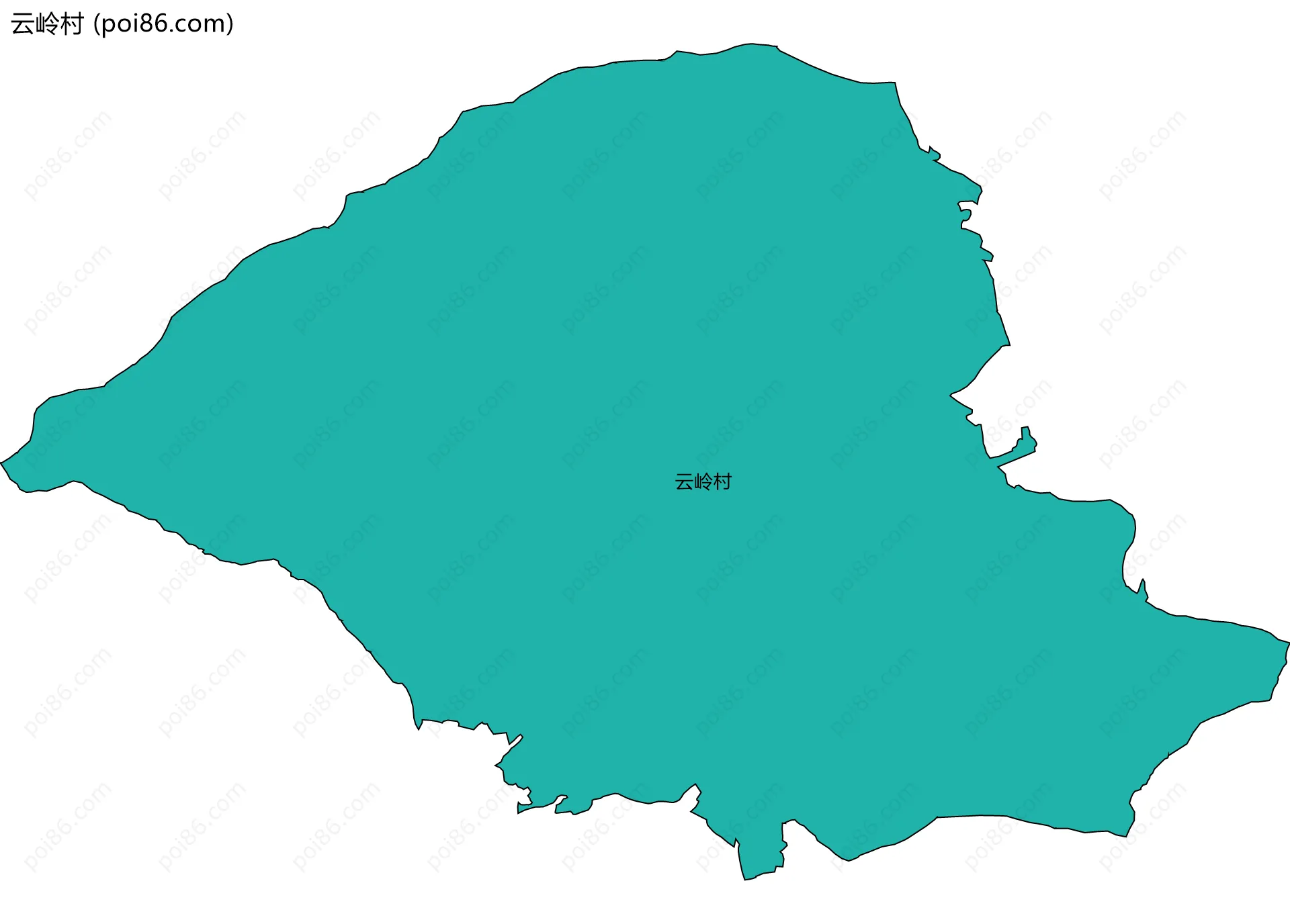 云岭村边界地图