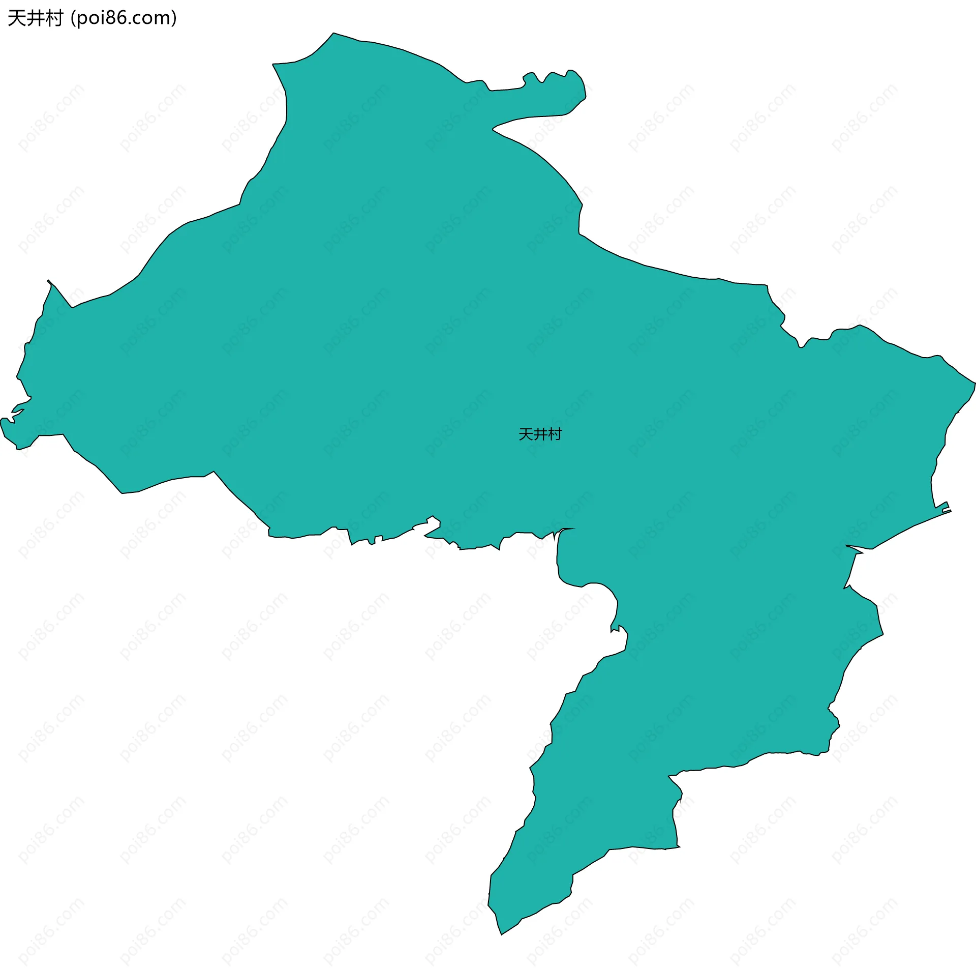 天井村边界地图