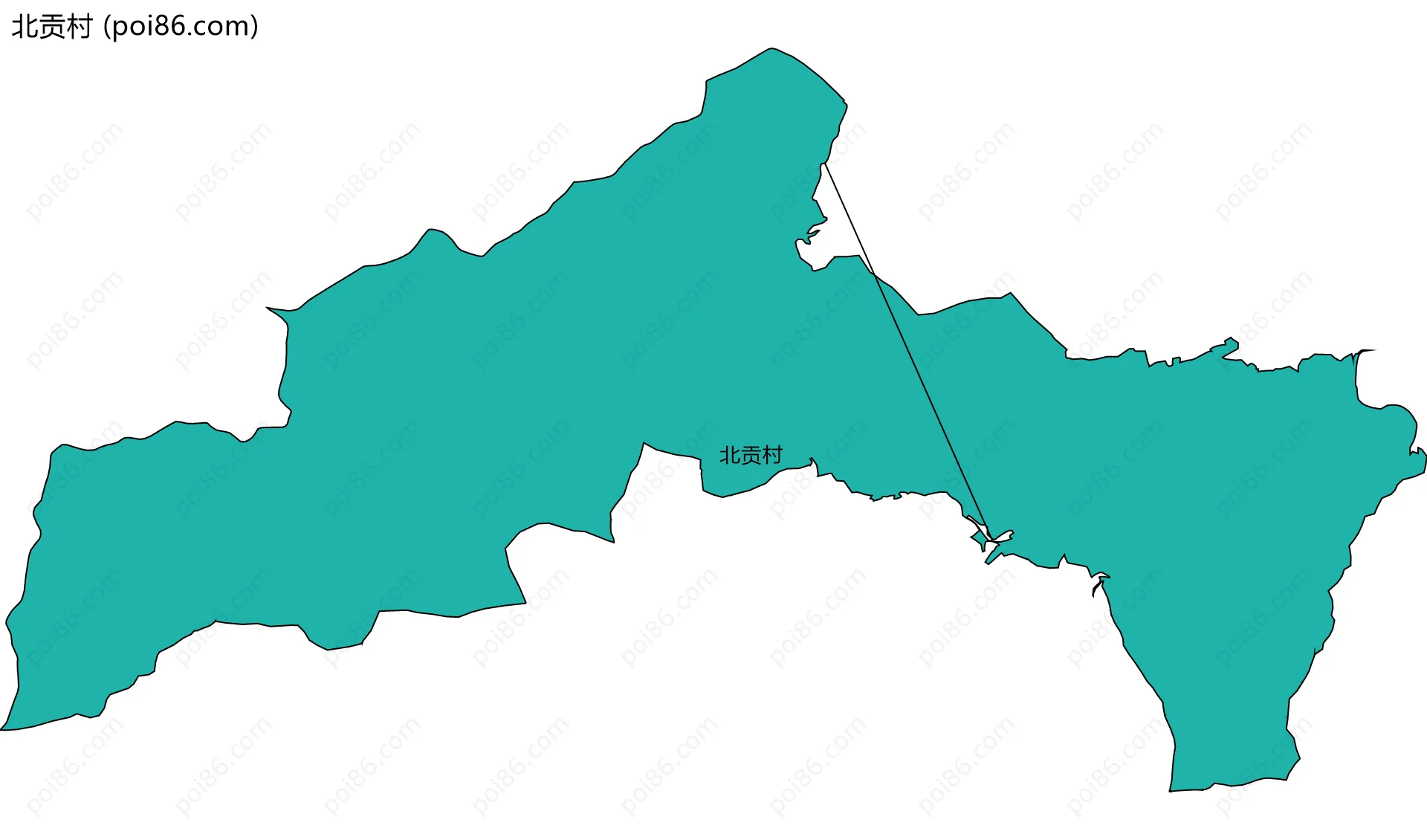 北贡村边界地图