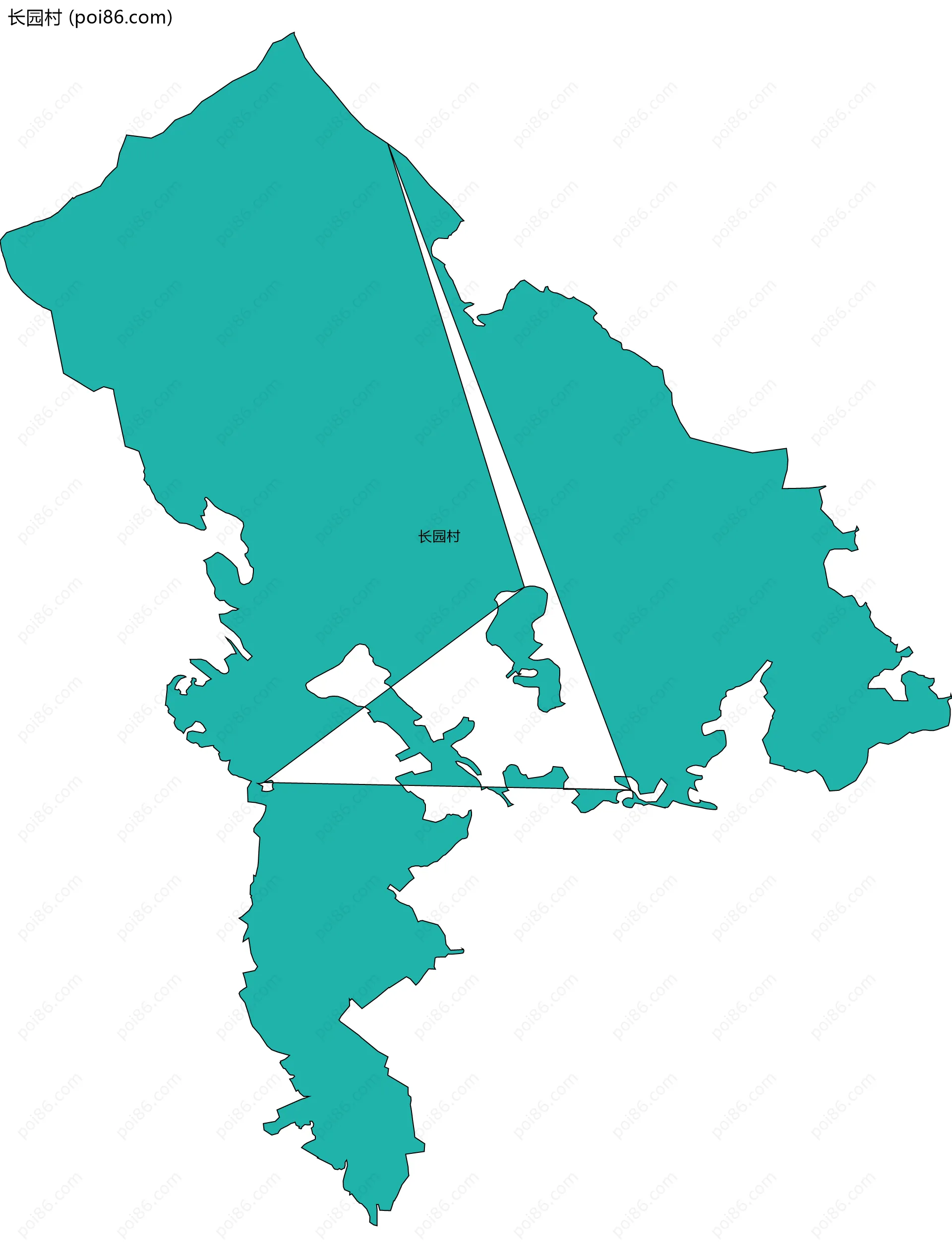 长园村边界地图