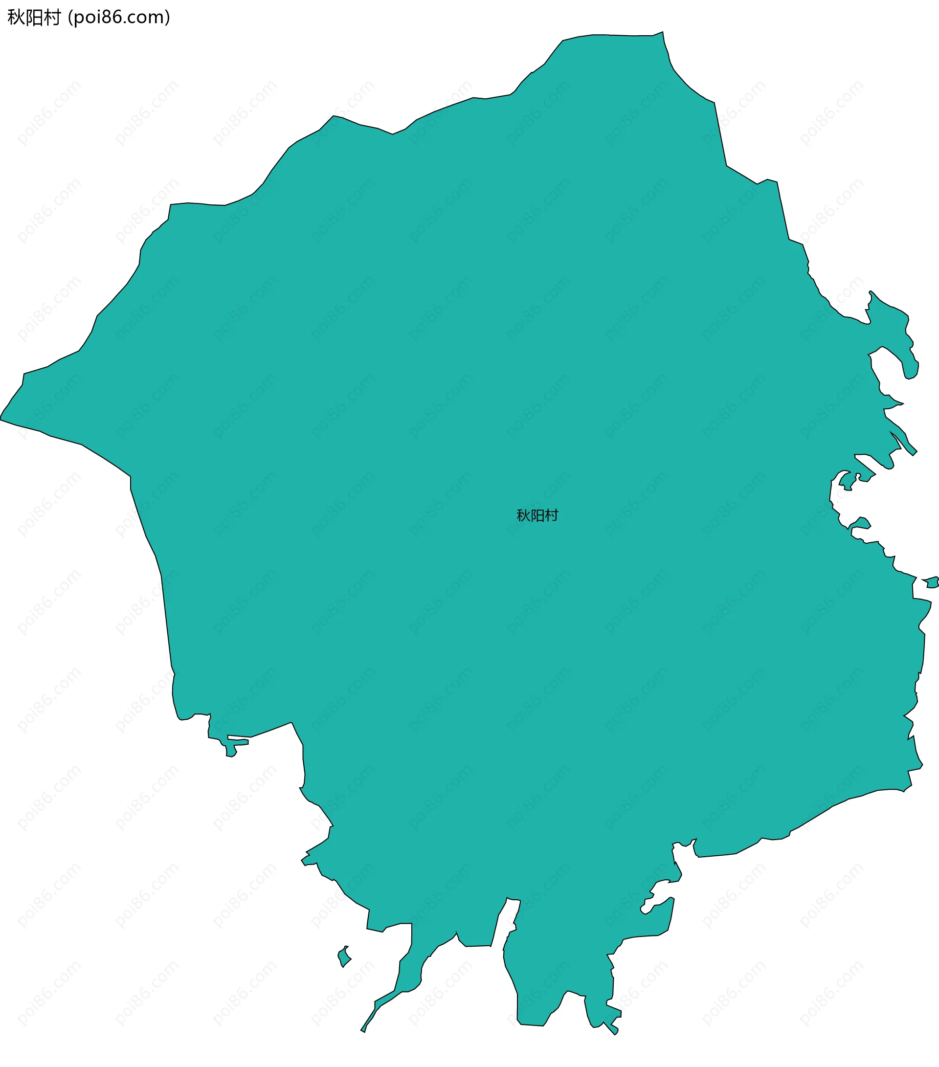 秋阳村边界地图