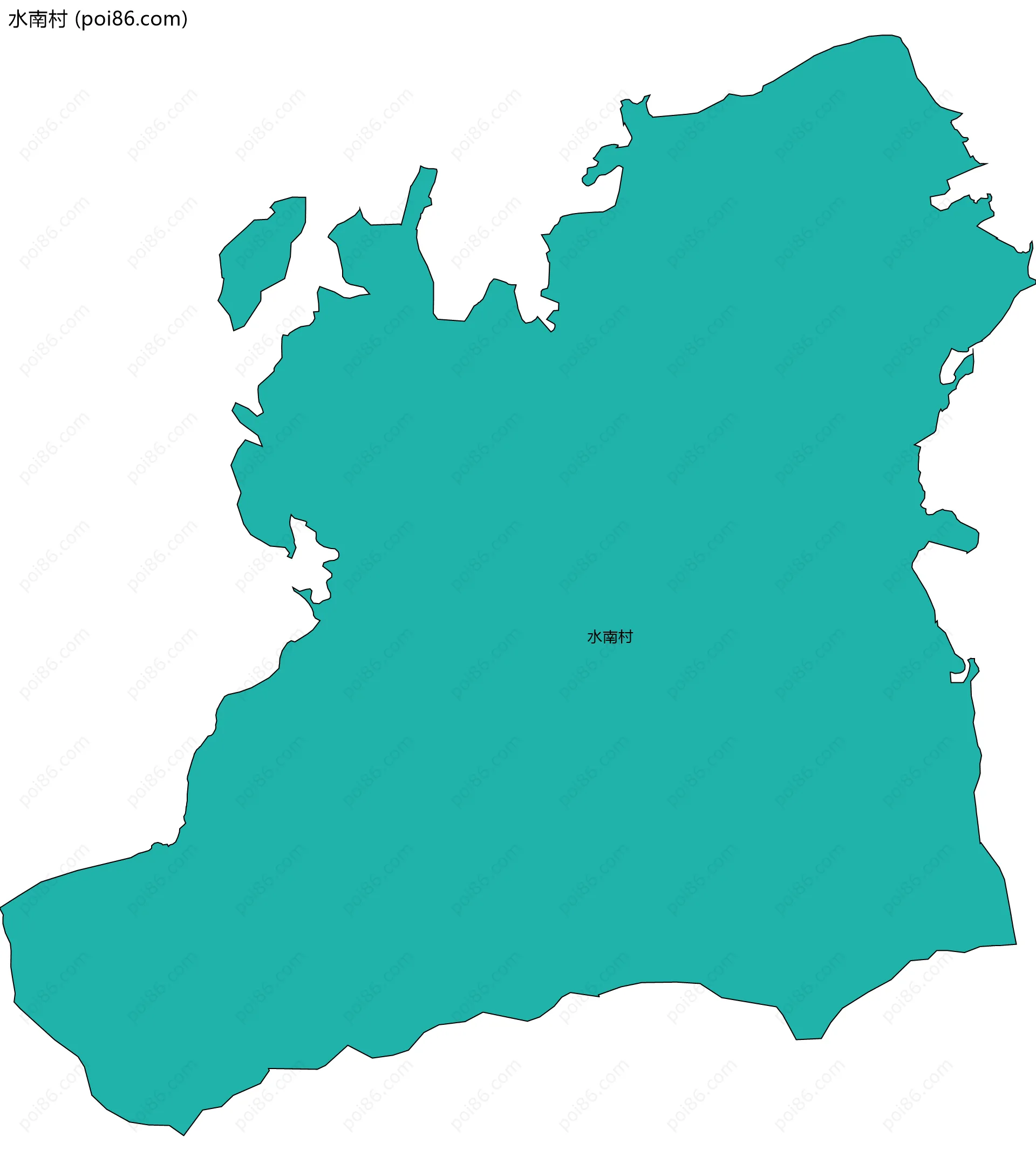 水南村边界地图